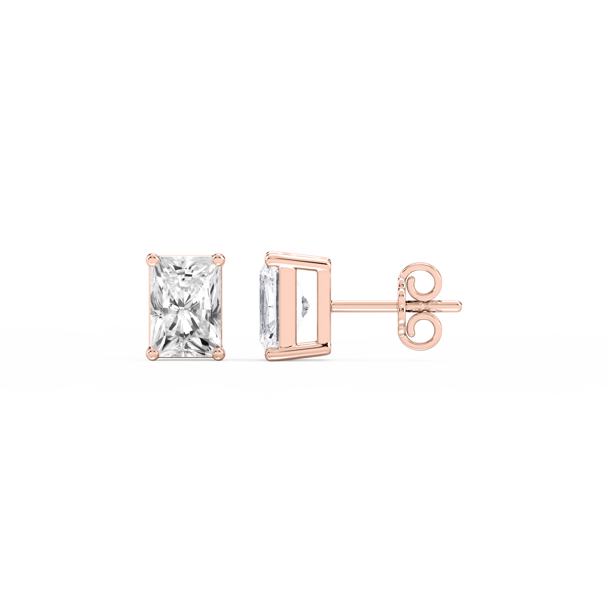 Lovea Mia Ohrstecker Steckverschluss – Radiantschliff – Roségold