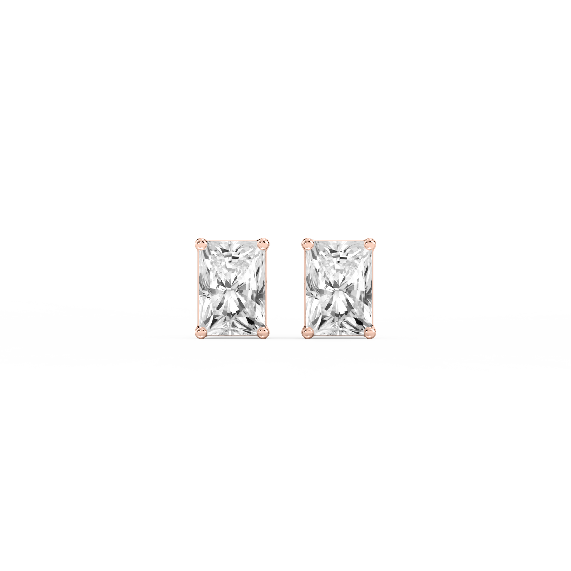 Lovea Mia Ohrstecker Steckverschluss – Radiantschliff – Roségold