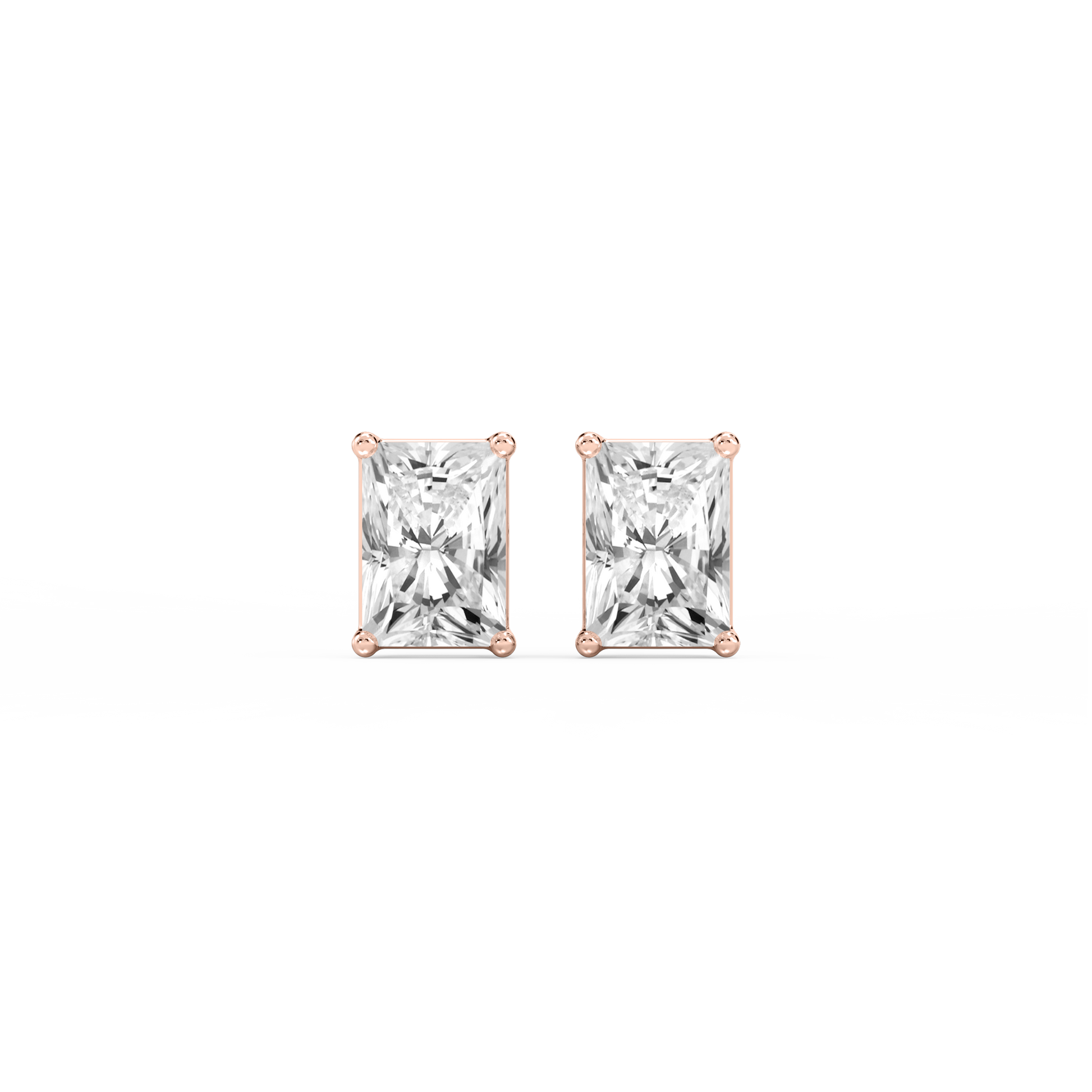 Lovea Mia Ohrstecker Steckverschluss – Radiantschliff – Roségold