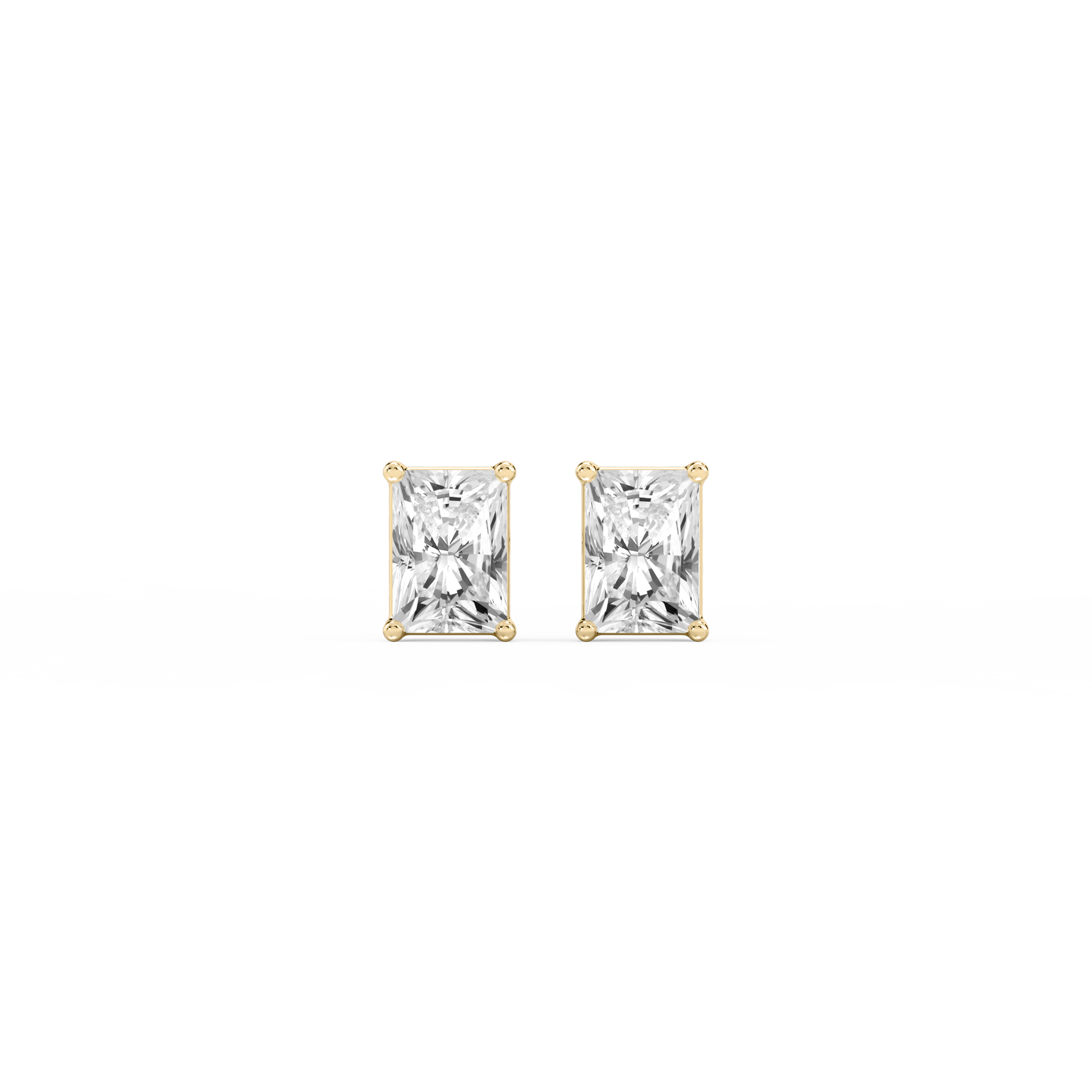 Lovea Mia Ohrstecker Steckverschluss – Radiantschliff – Gelbgold