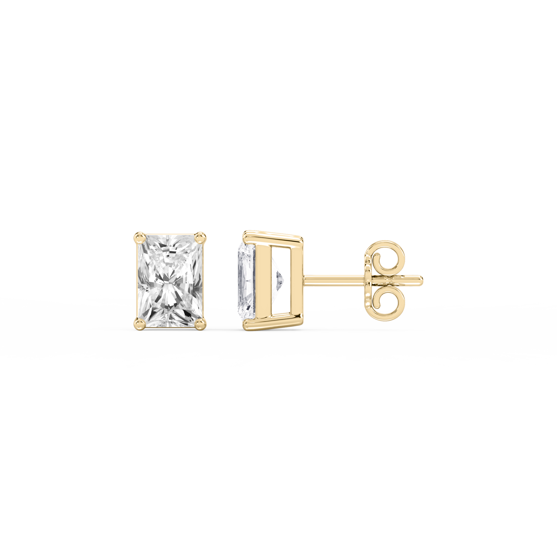 Lovea Mia Ohrstecker Steckverschluss – Radiantschliff – Gelbgold