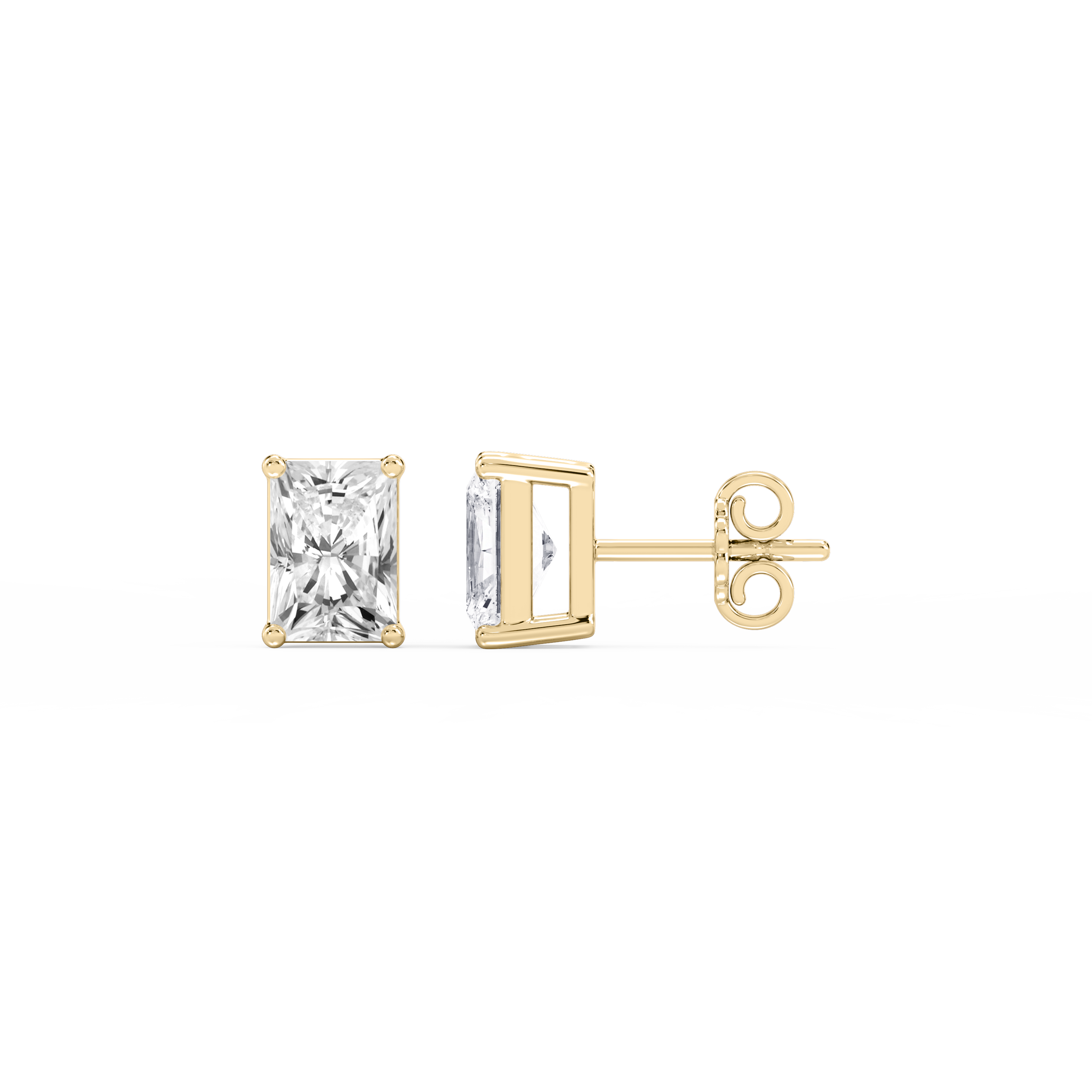 Lovea Mia Ohrstecker Steckverschluss – Radiantschliff – Gelbgold