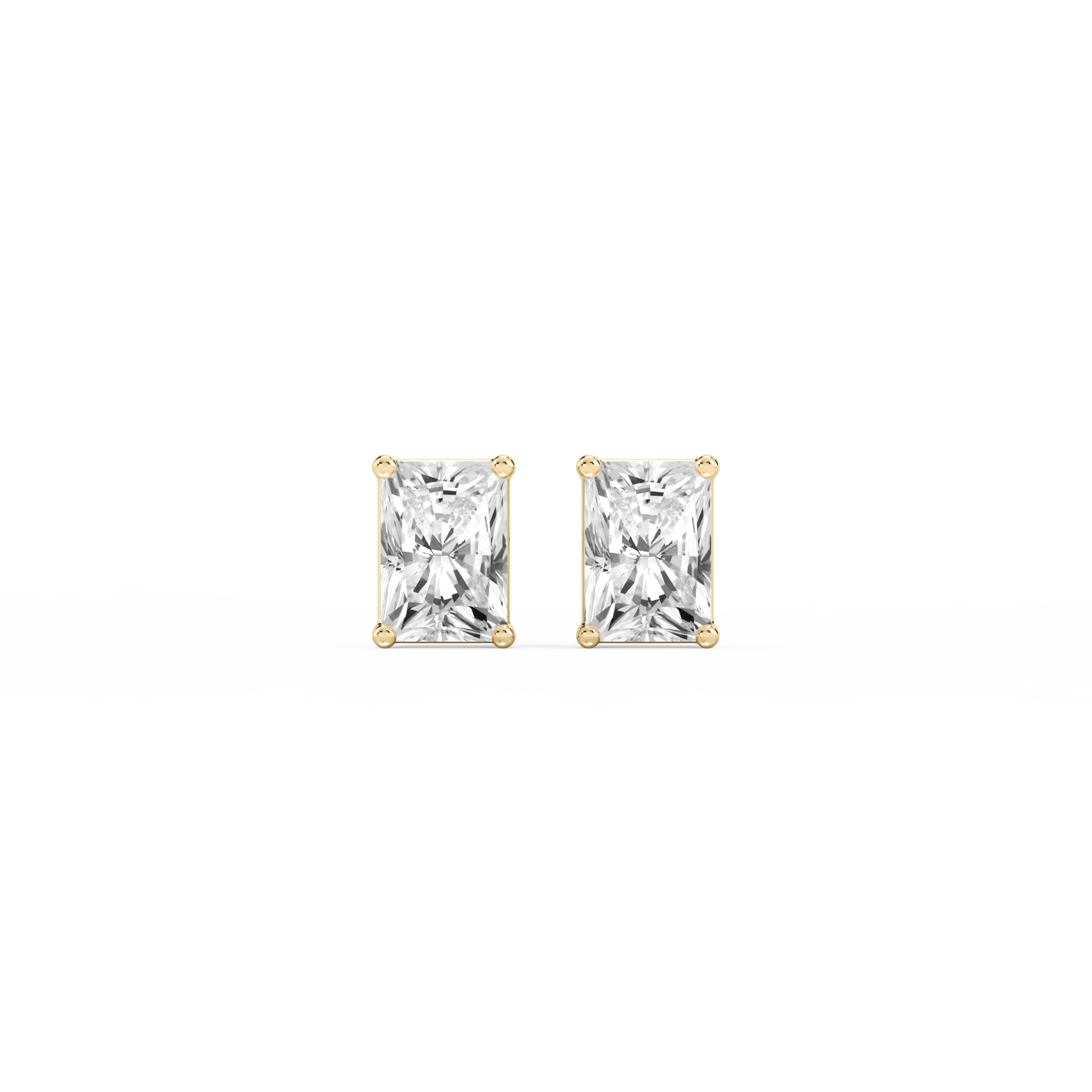 Lovea Mia Ohrstecker Steckverschluss – Radiantschliff – Gelbgold