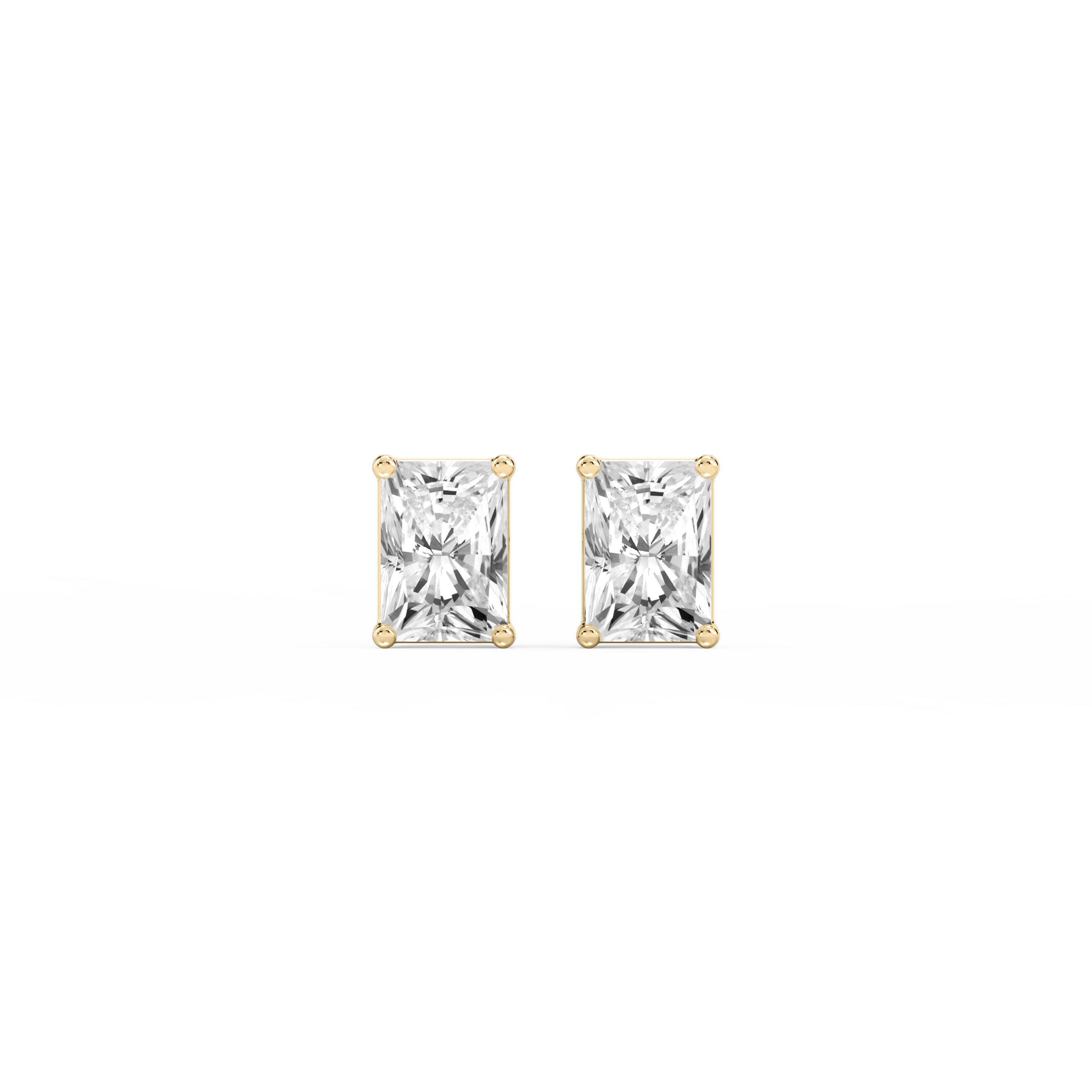 Lovea Mia Ohrstecker Steckverschluss – Radiantschliff – Gelbgold