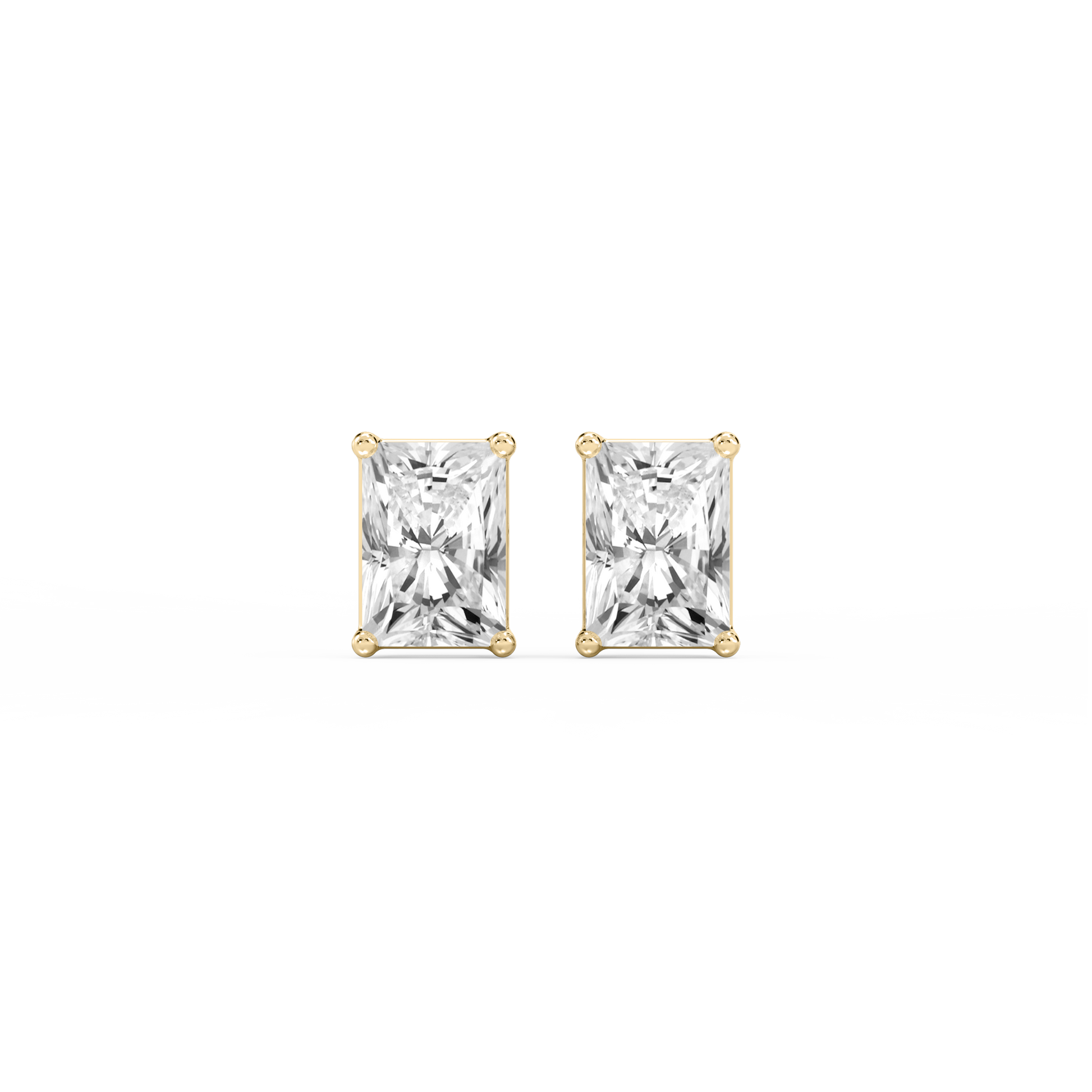 Lovea Mia Ohrstecker Steckverschluss – Radiantschliff – Gelbgold