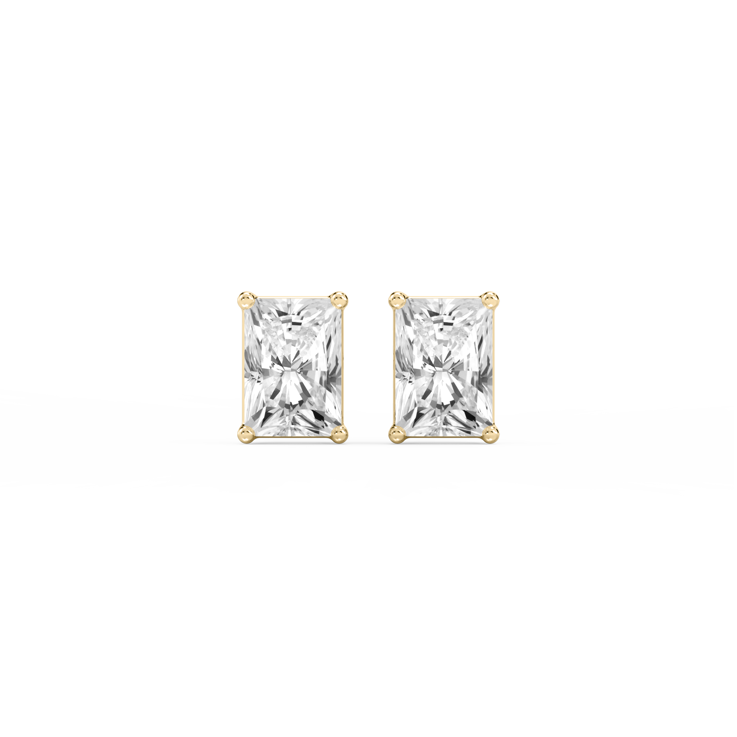 Lovea Mia Ohrstecker Steckverschluss – Radiantschliff – Gelbgold