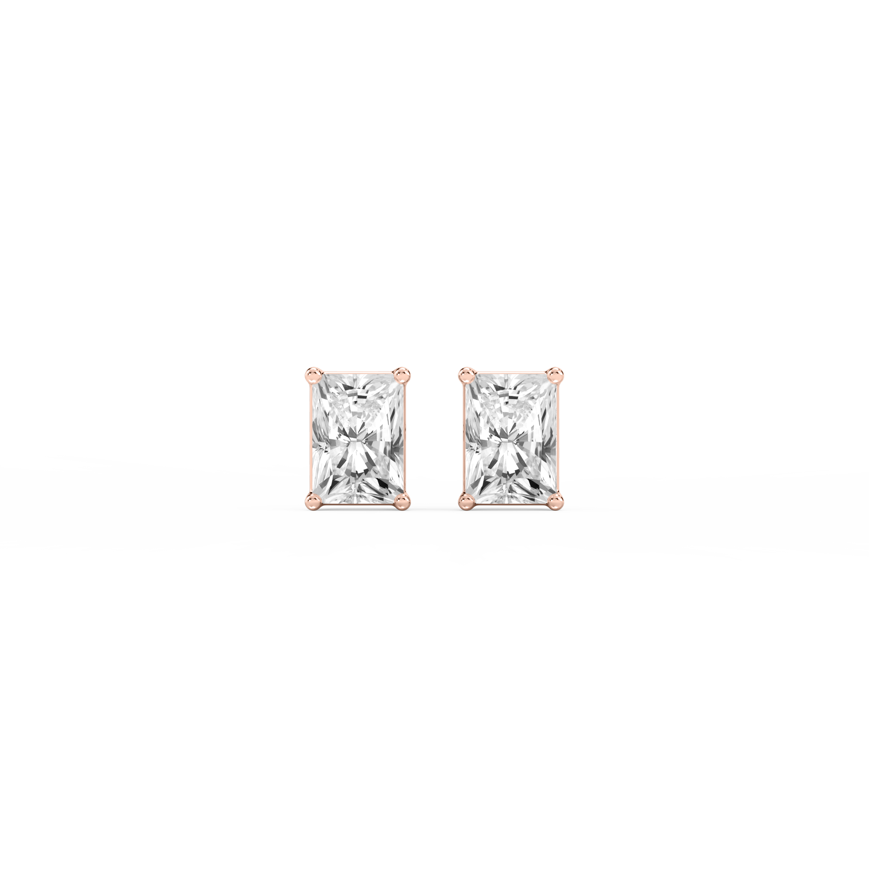 Lovea Mia Ohrstecker Schraubverschluss – Radiantschliff – Roségold