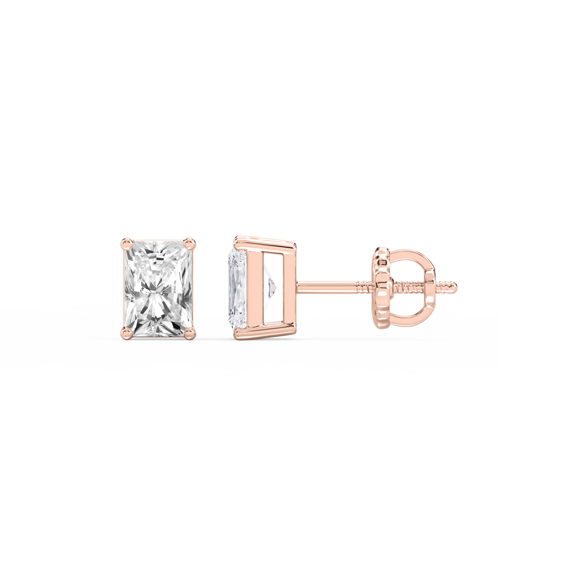 Lovea Mia Ohrstecker Schraubverschluss – Radiantschliff – Roségold