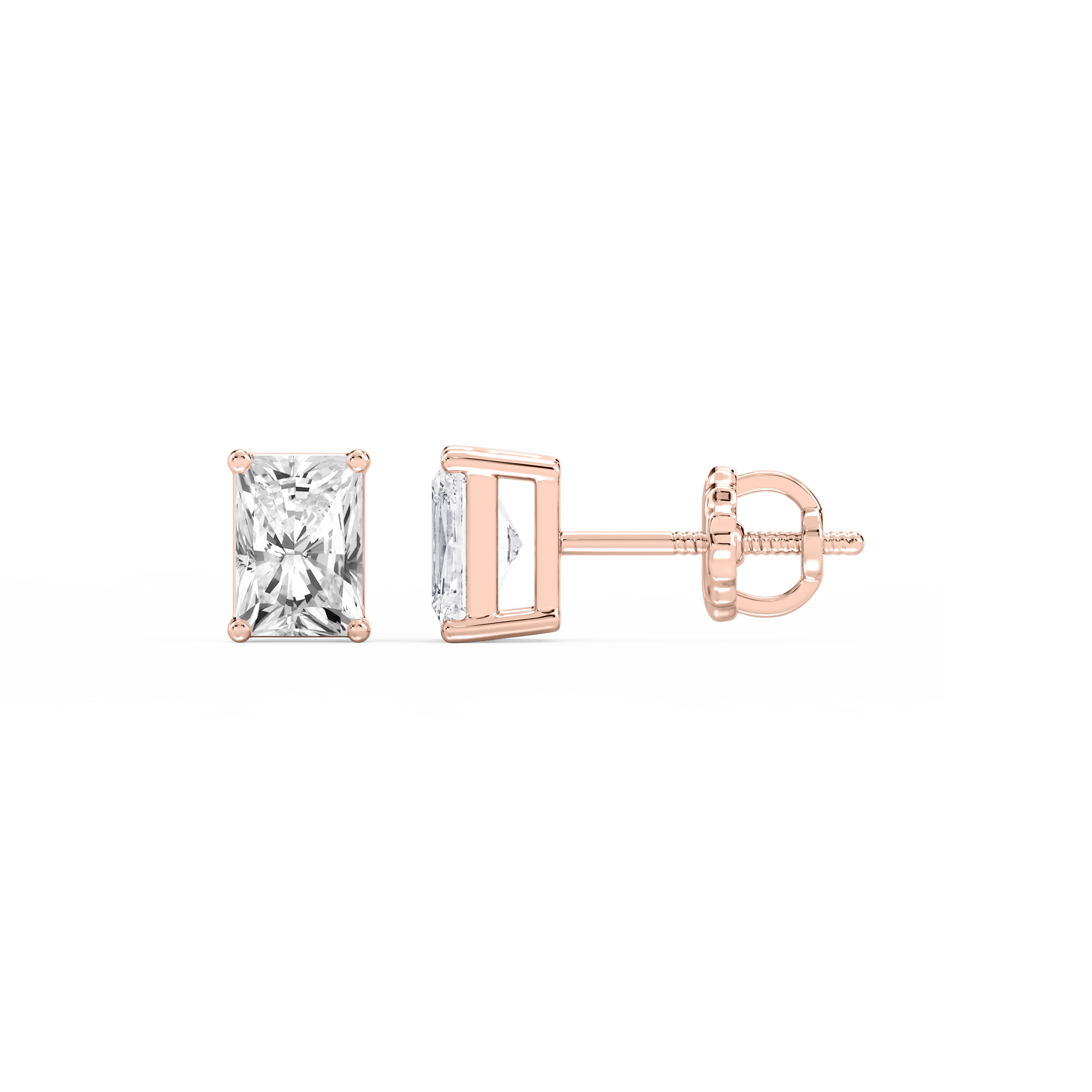 Lovea Mia Ohrstecker Schraubverschluss – Radiantschliff – Roségold