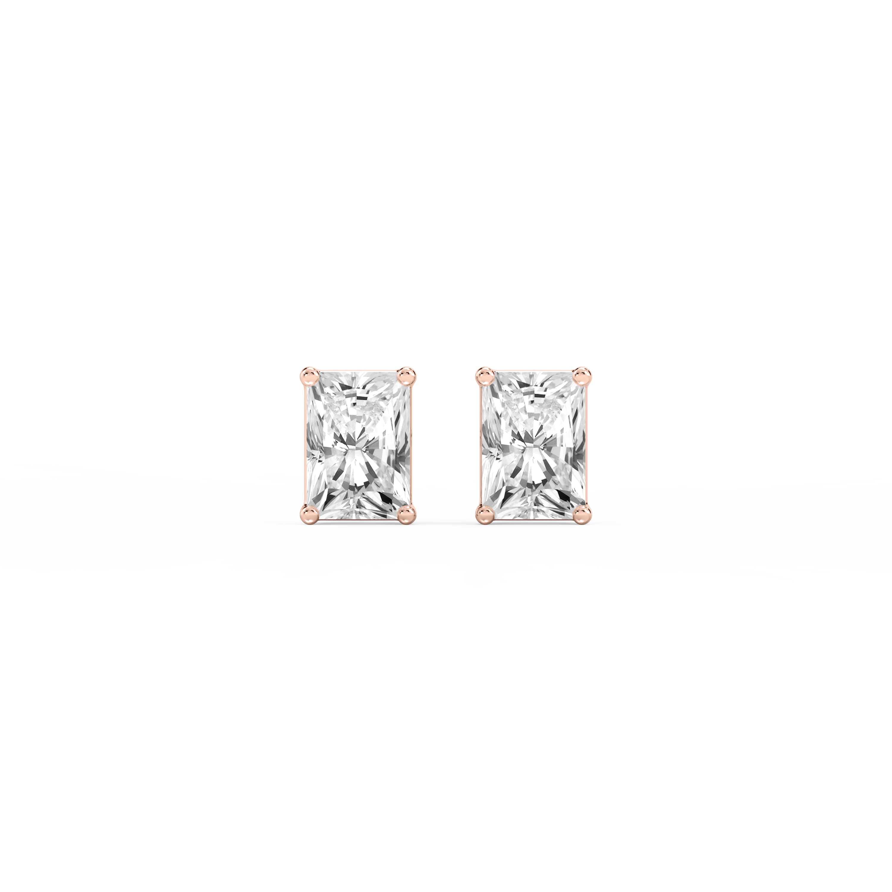 Lovea Mia Ohrstecker Schraubverschluss – Radiantschliff – Roségold