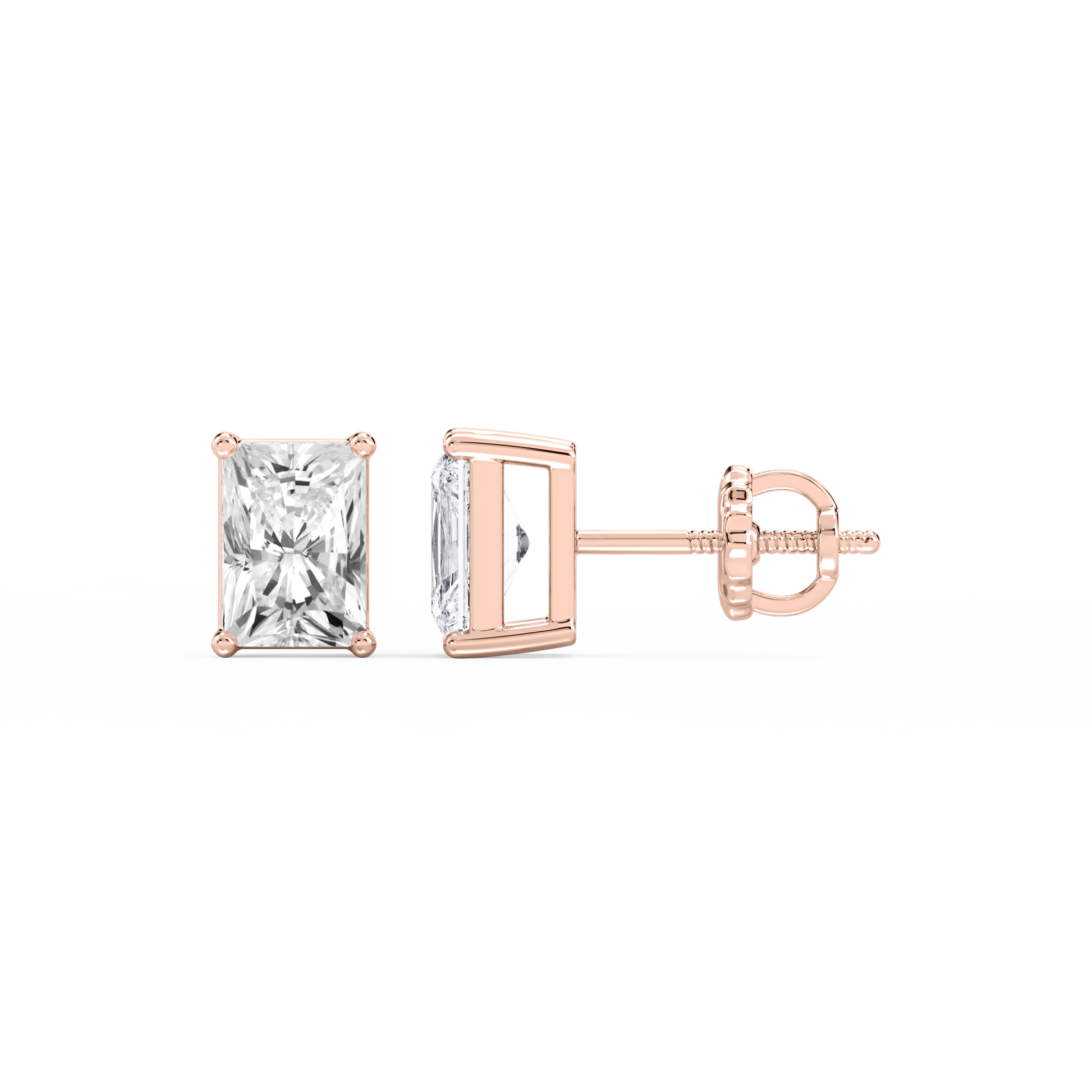 Lovea Mia Ohrstecker Schraubverschluss – Radiantschliff – Roségold