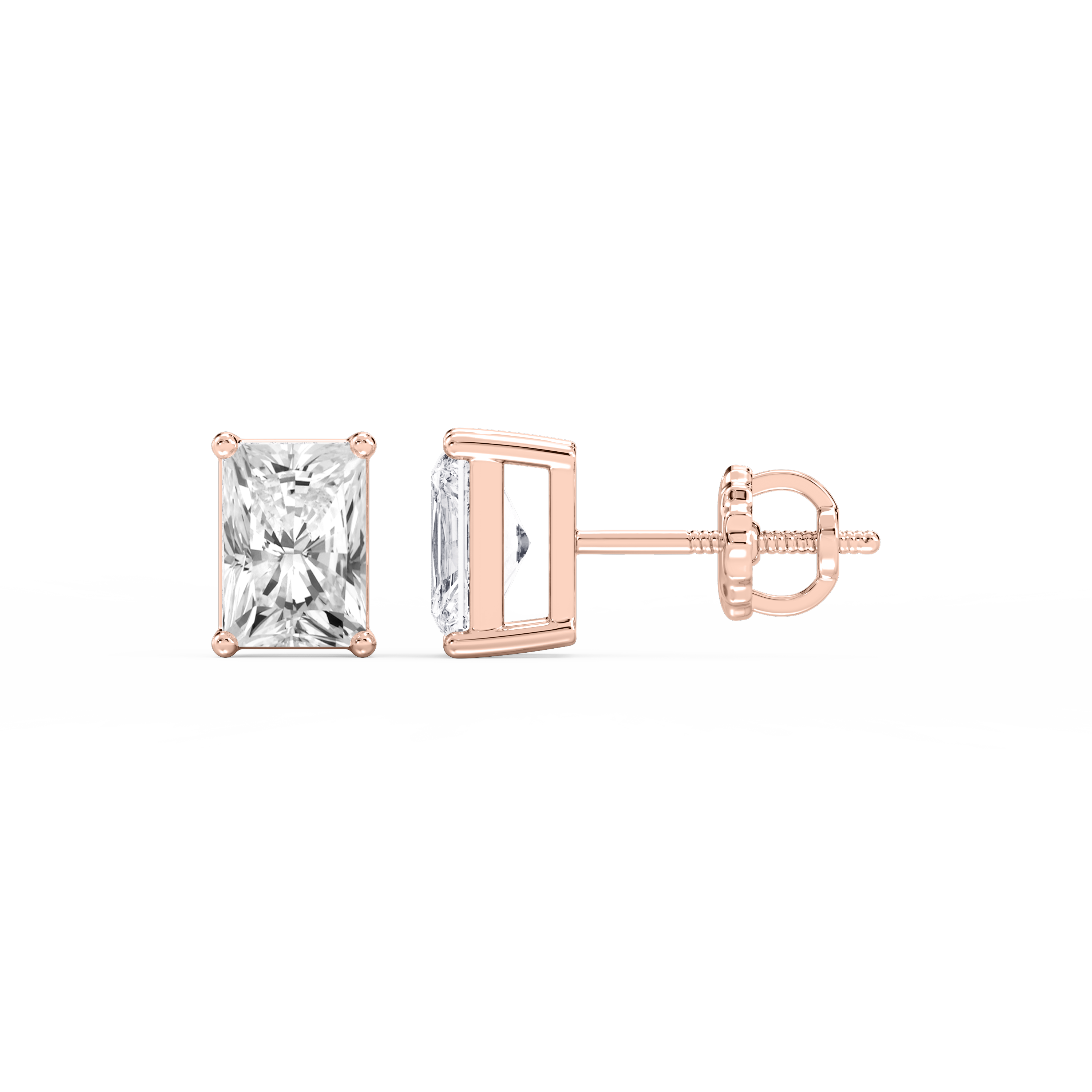 Lovea Mia Ohrstecker Schraubverschluss – Radiantschliff – Roségold