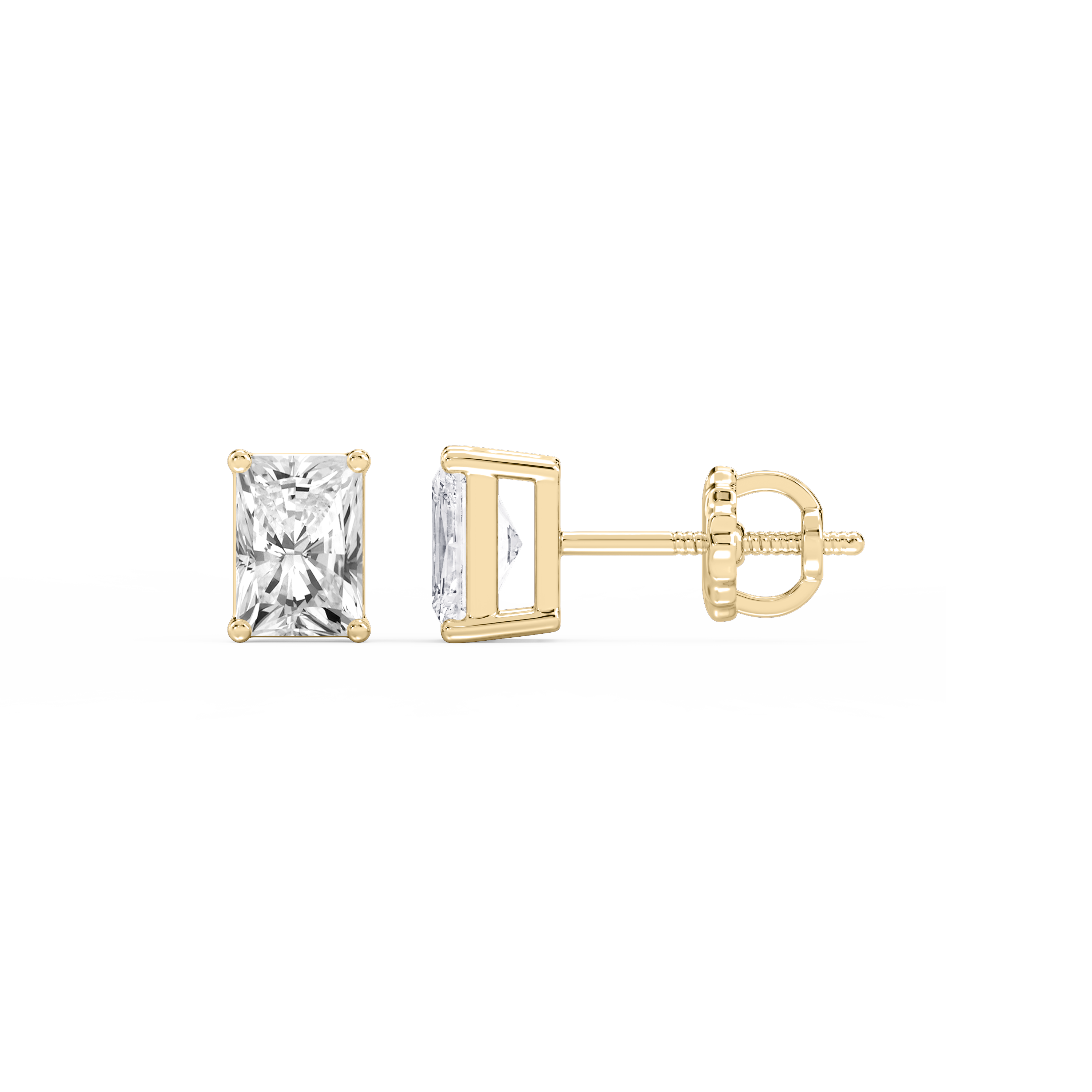 Lovea Mia Ohrstecker Schraubverschluss – Radiantschliff – Gelbgold