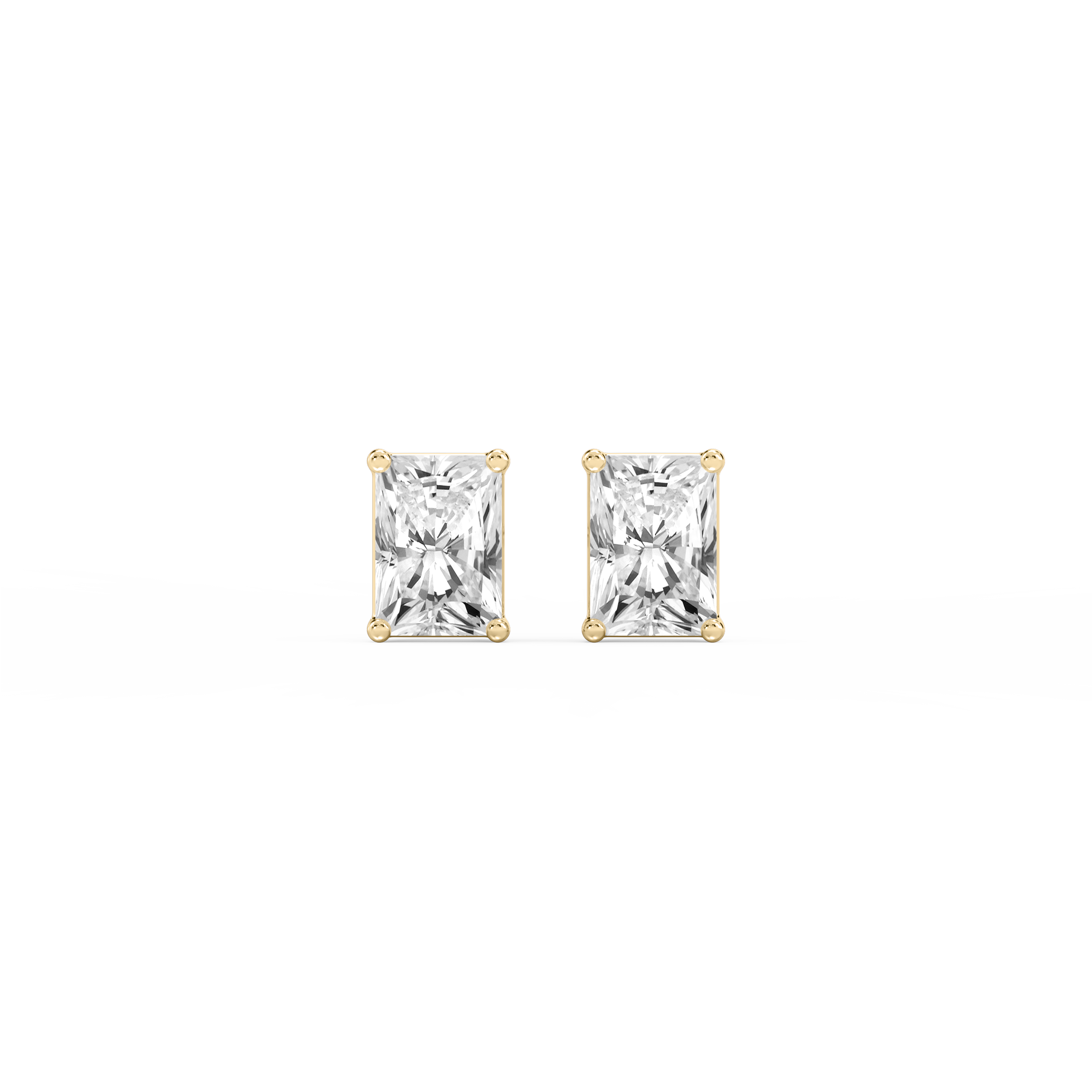 Lovea Mia Ohrstecker Schraubverschluss – Radiantschliff – Gelbgold