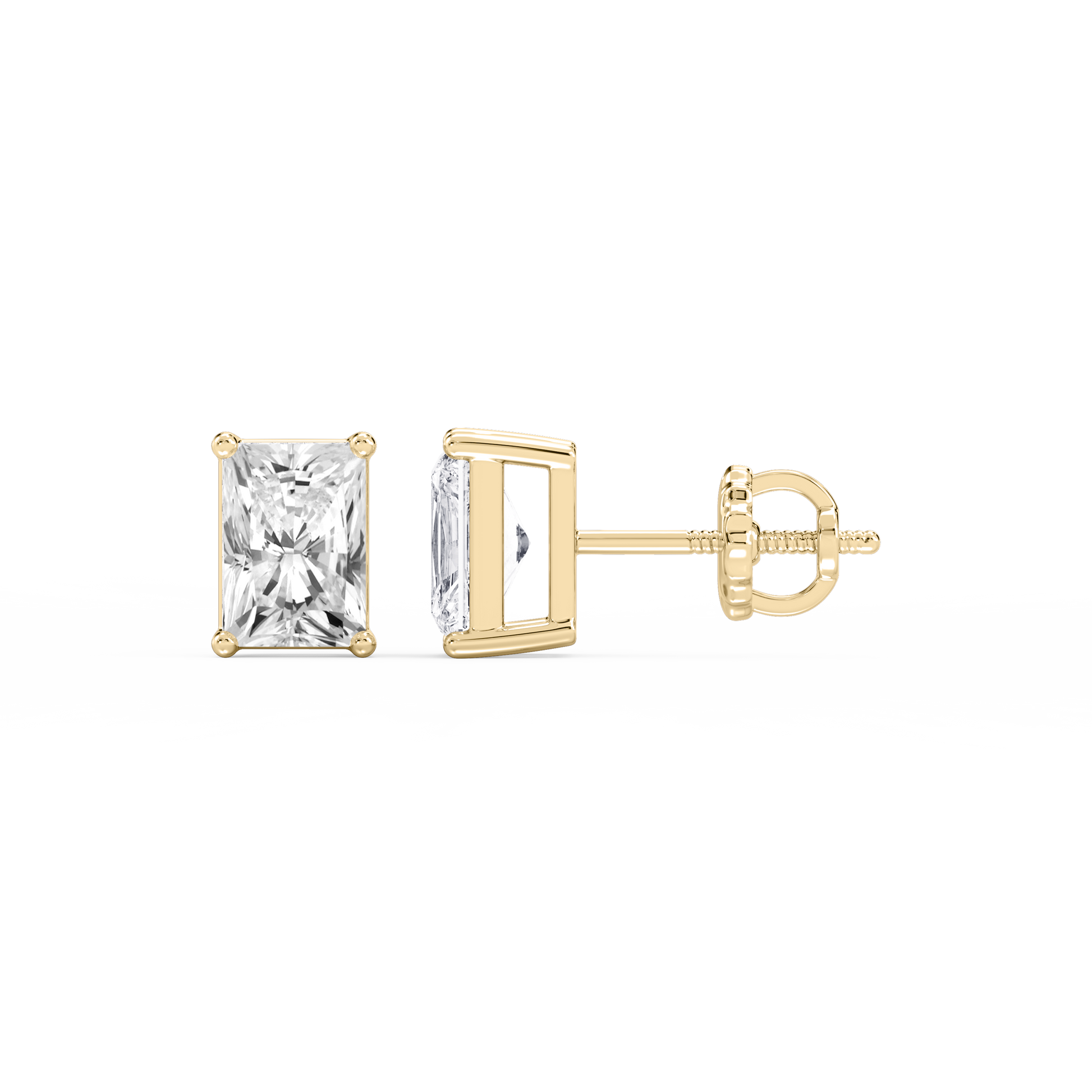 Lovea Mia Ohrstecker Schraubverschluss – Radiantschliff – Gelbgold