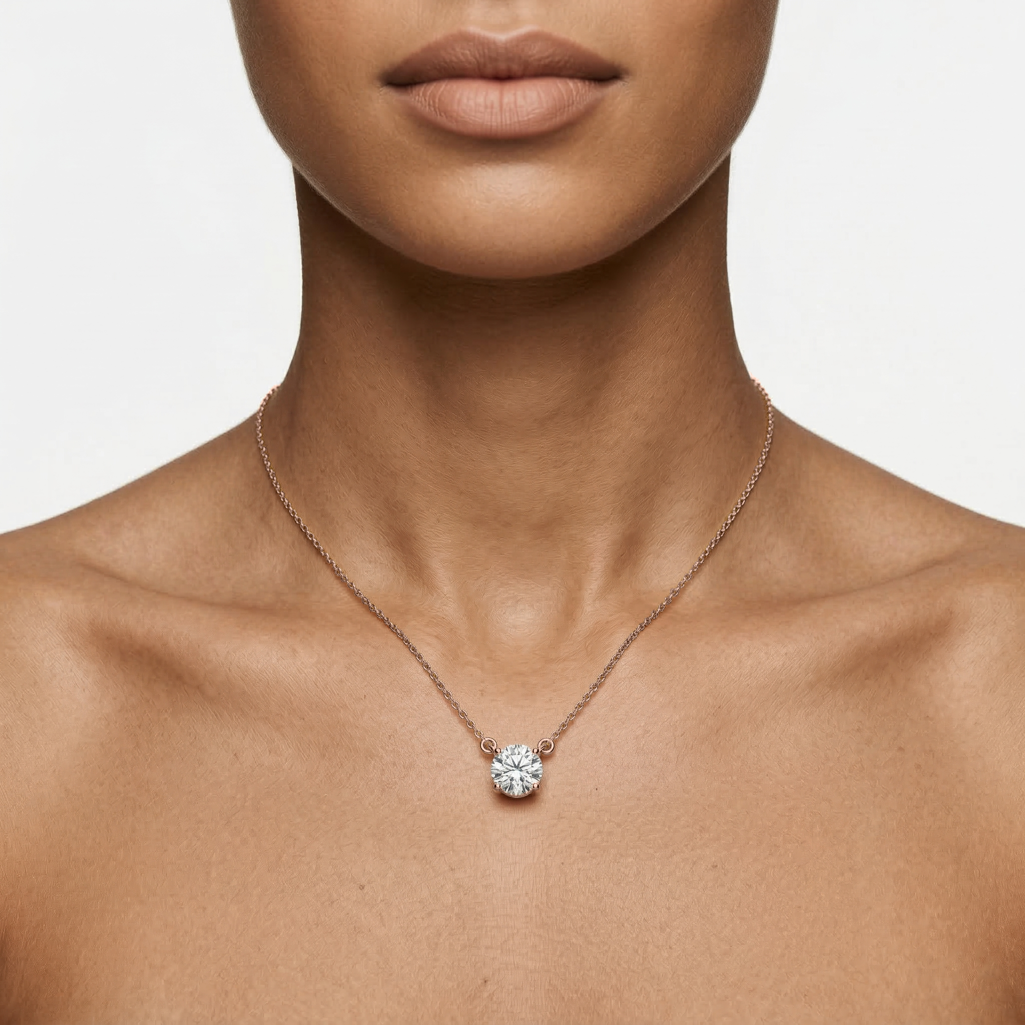 Lovea Carla Anhänger – Rundschliff – Roségold