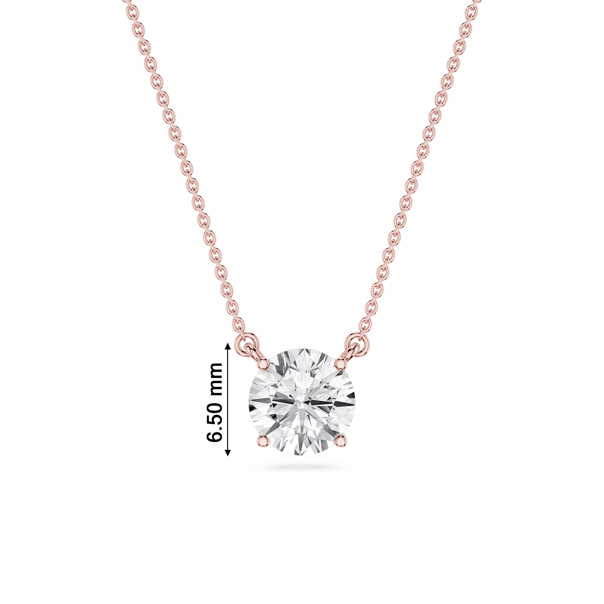 Lovea Carla Anhänger – Rundschliff – Roségold