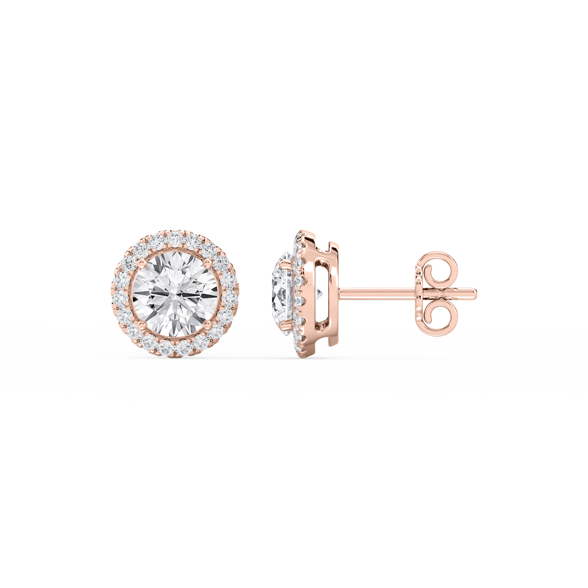 Lovea Pia Ohrstecker – Rundschliff – Roségold