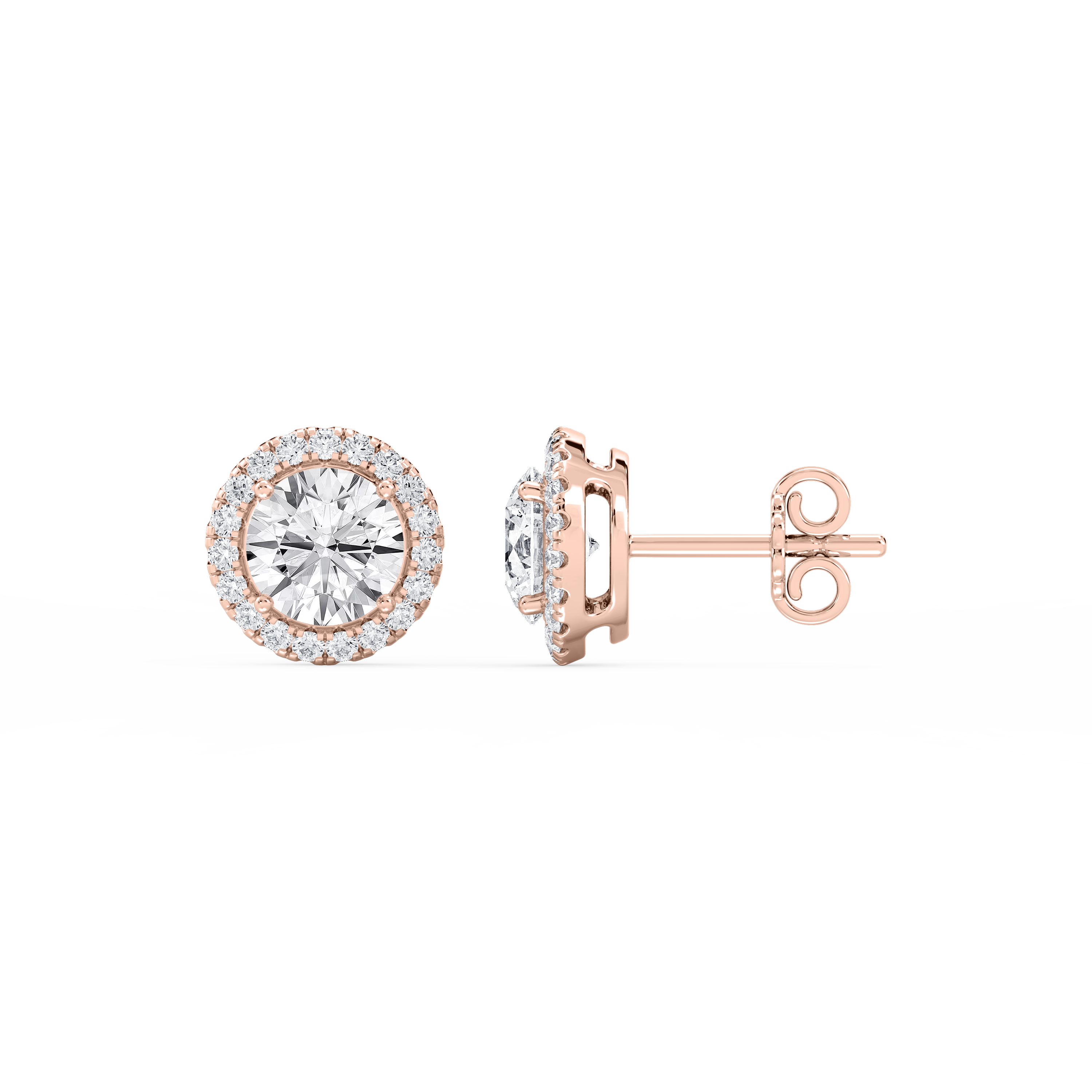 Lovea Pia Ohrstecker – Rundschliff – Roségold