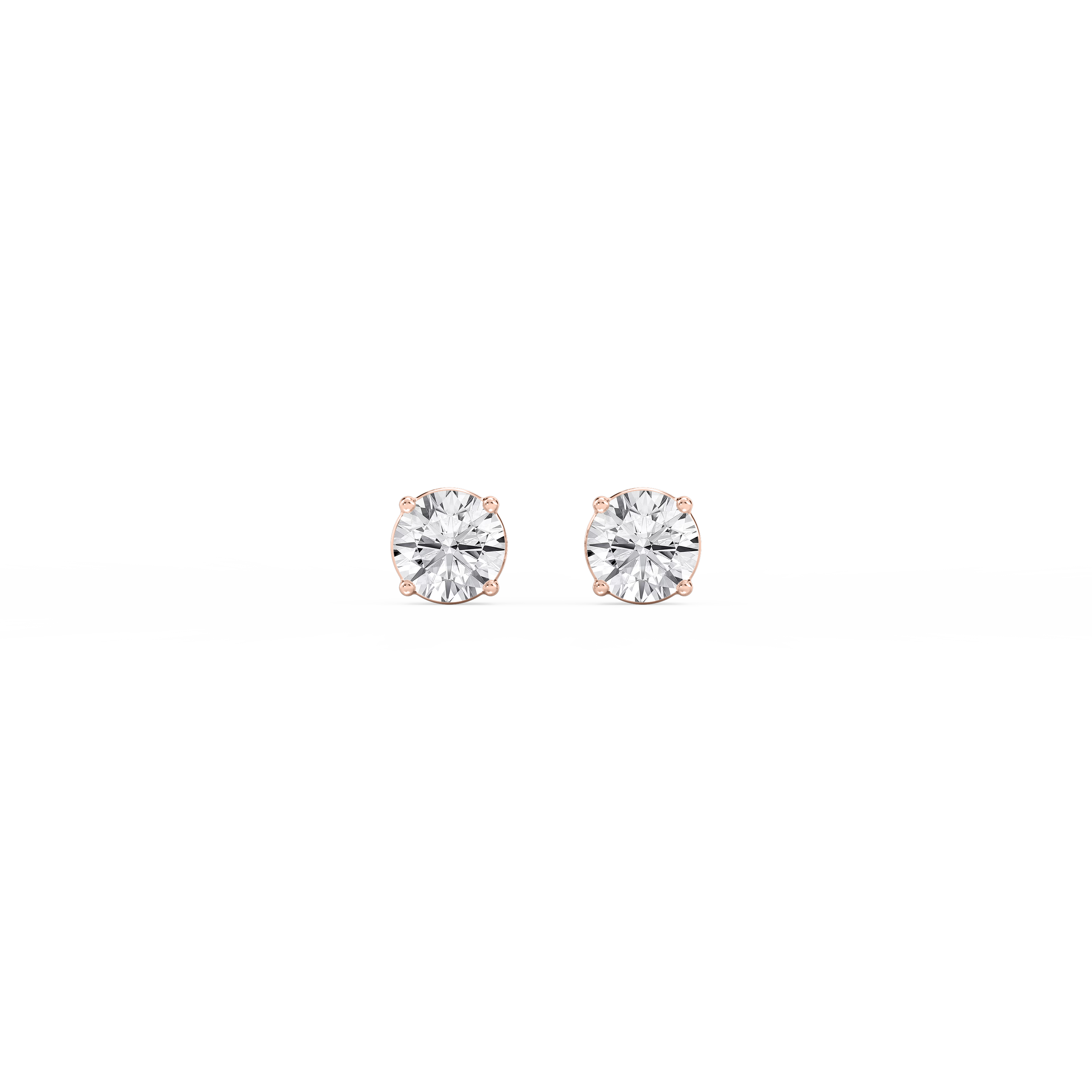 Lovea Mia Ohrstecker Steckverschluss – Rundschliff – Roségold