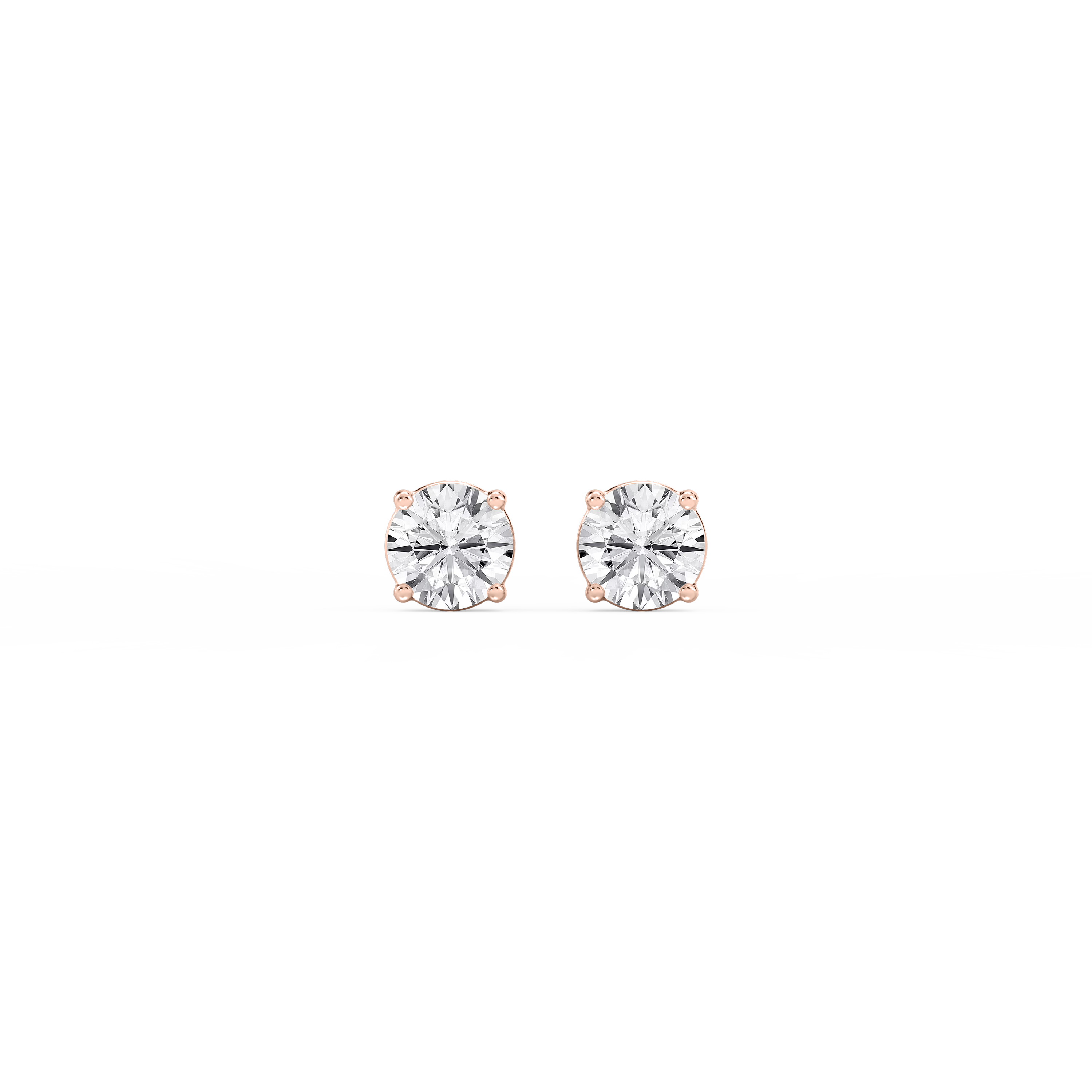 Lovea Mia Ohrstecker Steckverschluss – Rundschliff – Roségold