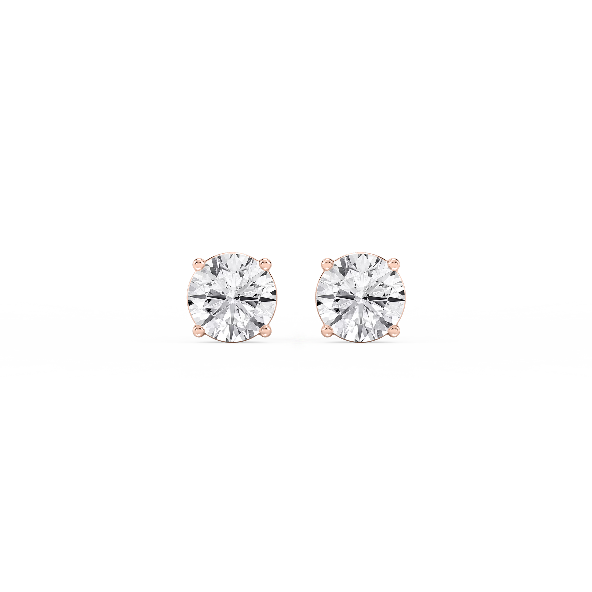 Lovea Mia Ohrstecker Steckverschluss – Rundschliff – Roségold