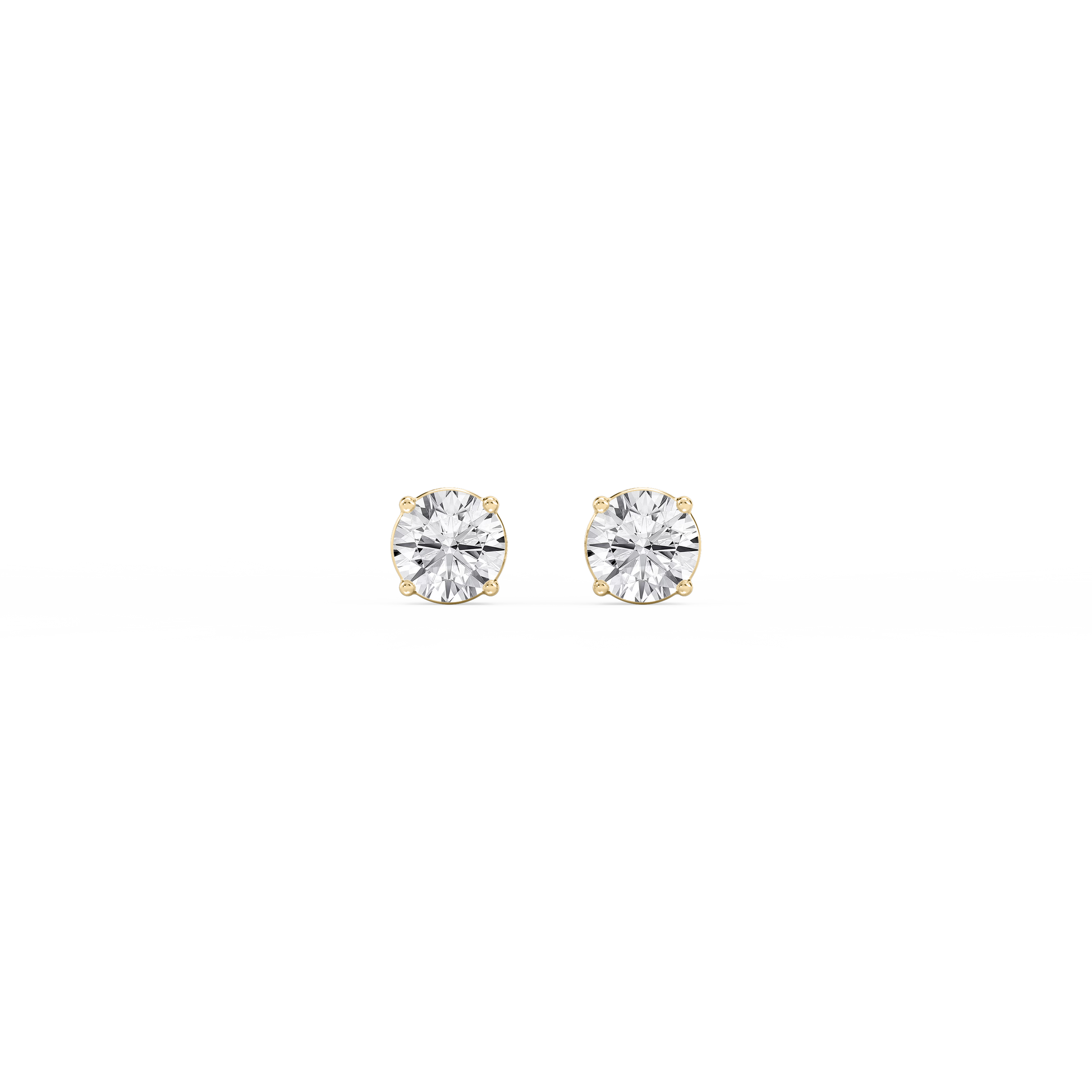 Lovea Mia Ohrstecker Steckverschluss – Rundschliff – Gelbgold