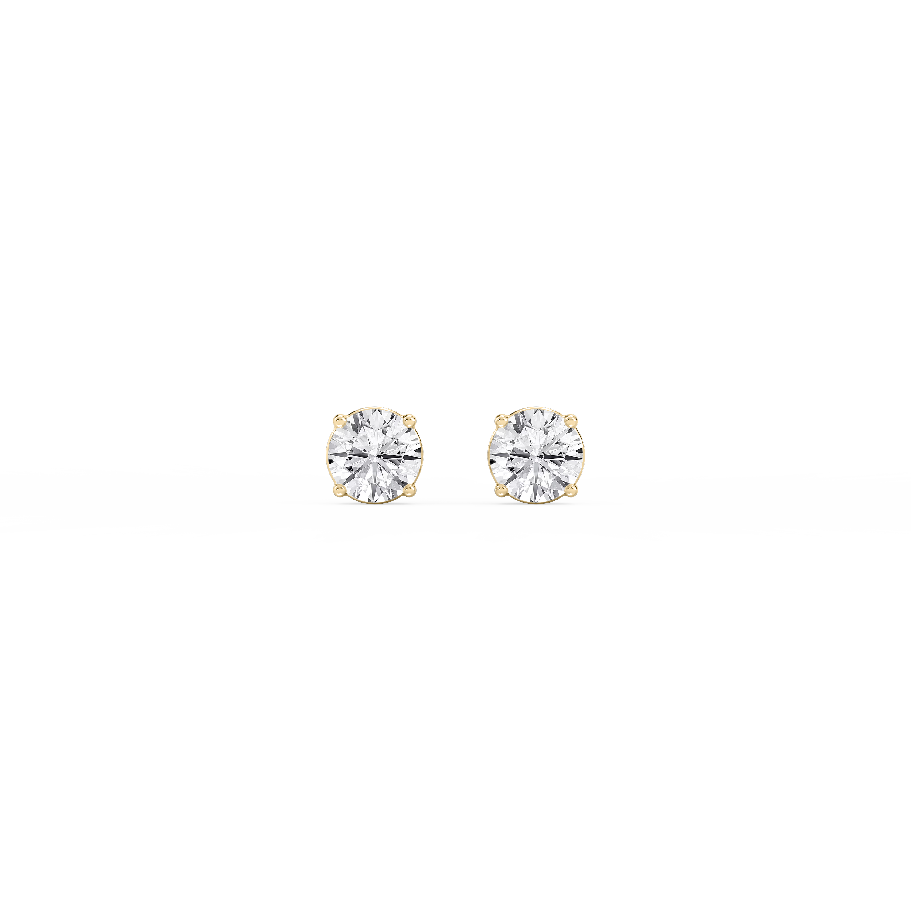 Lovea Mia Ohrstecker Steckverschluss – Rundschliff – Gelbgold