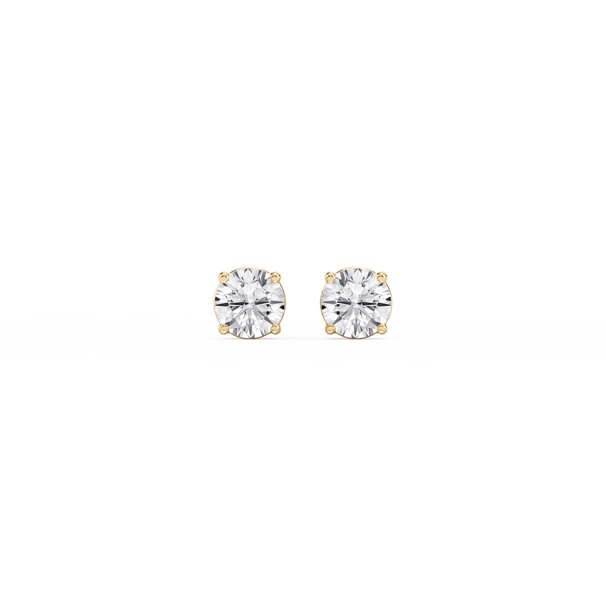 Lovea Mia Ohrstecker Steckverschluss – Rundschliff – Gelbgold