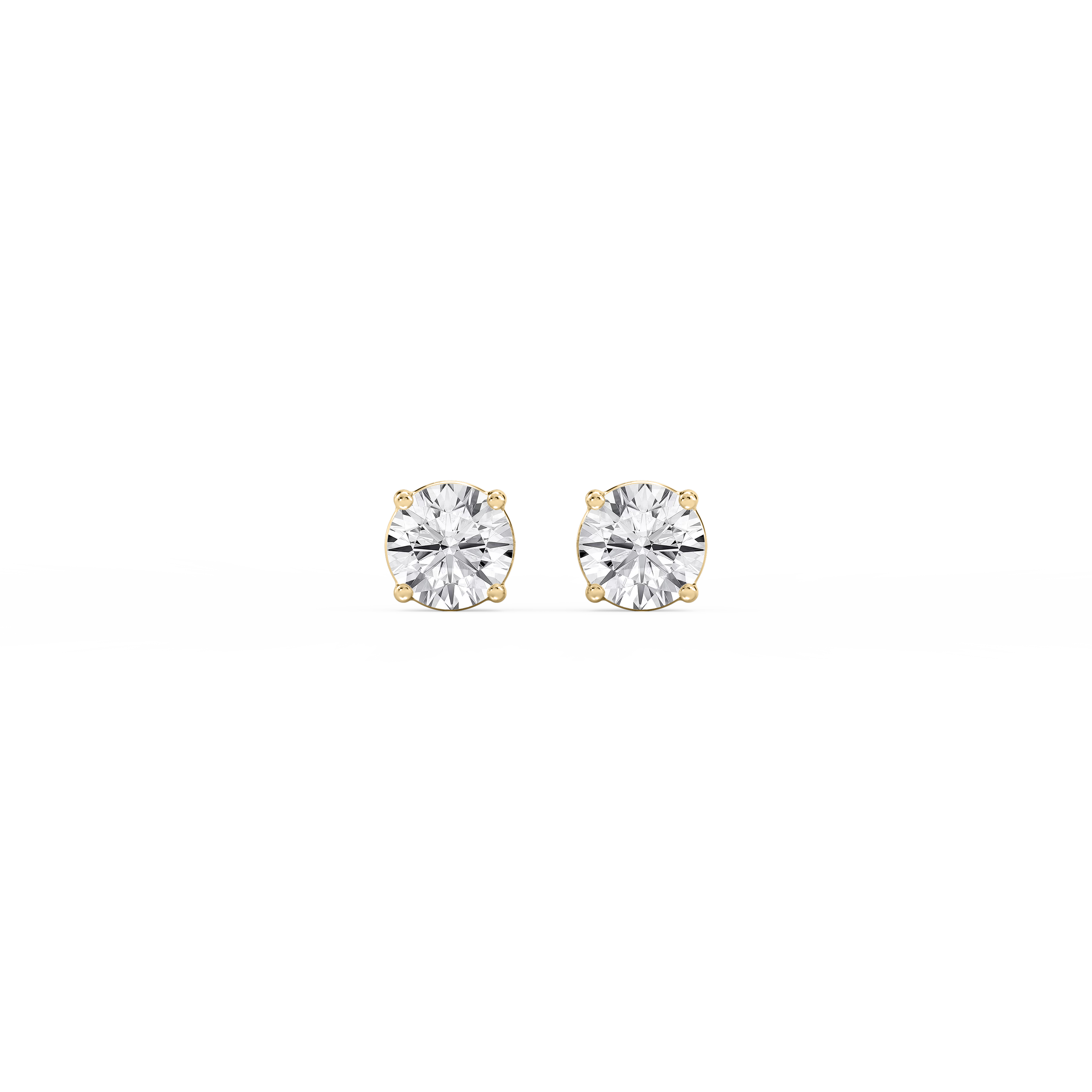 Lovea Mia Ohrstecker Steckverschluss – Rundschliff – Gelbgold