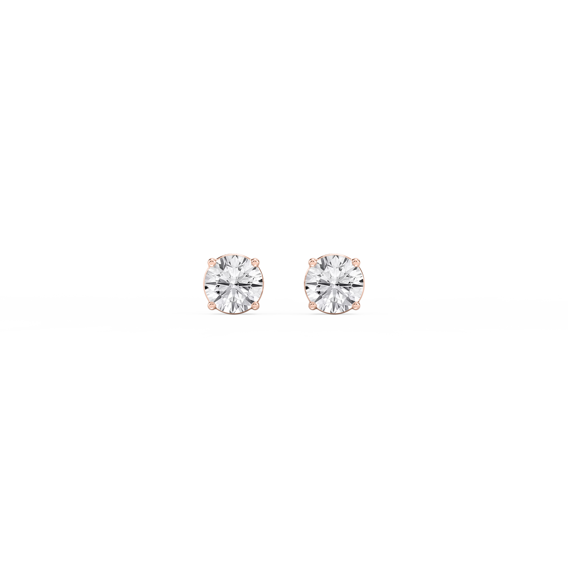 Lovea Mia Ohrstecker Schraubverschluss – Rundschliff – Roségold