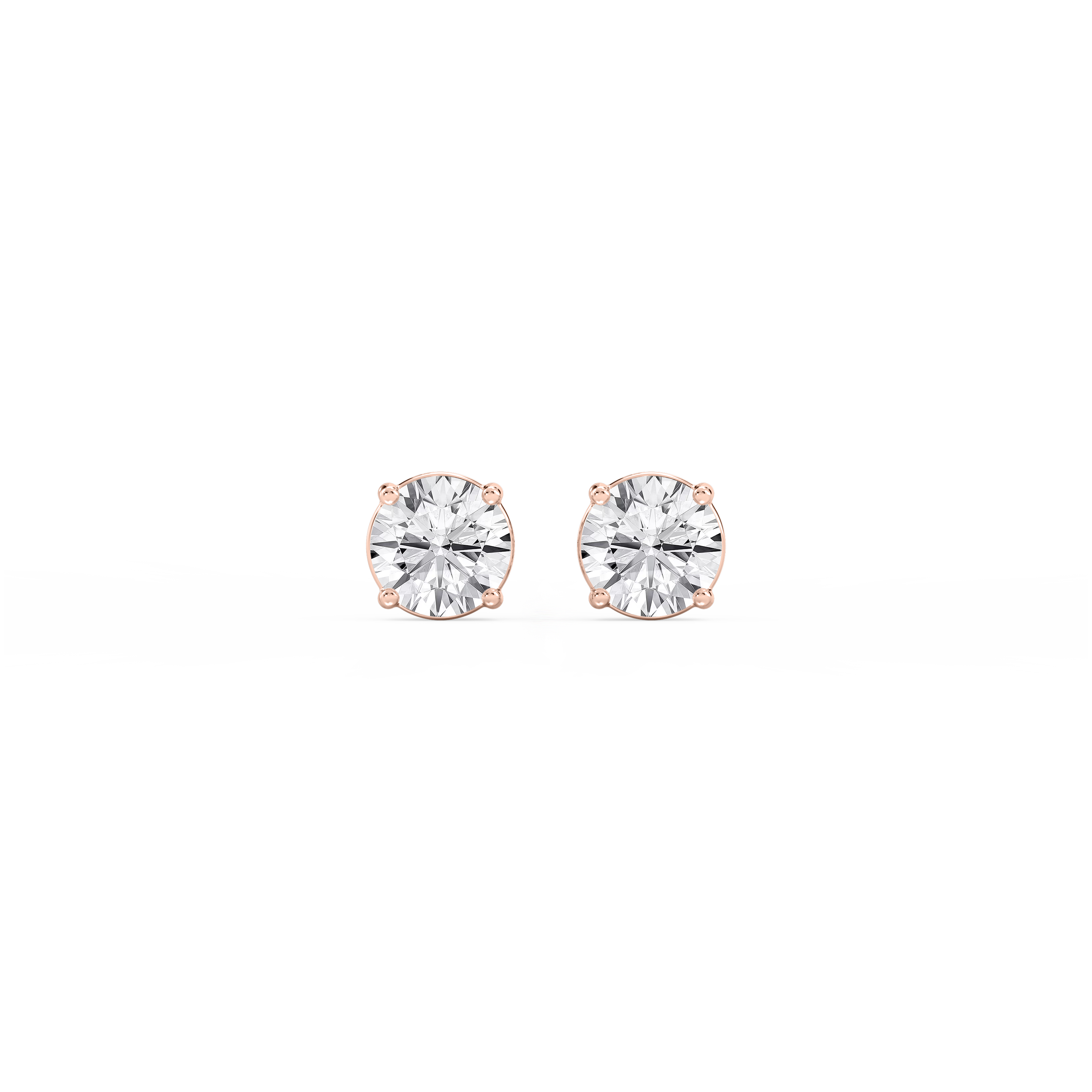 Lovea Mia Ohrstecker Schraubverschluss – Rundschliff – Roségold