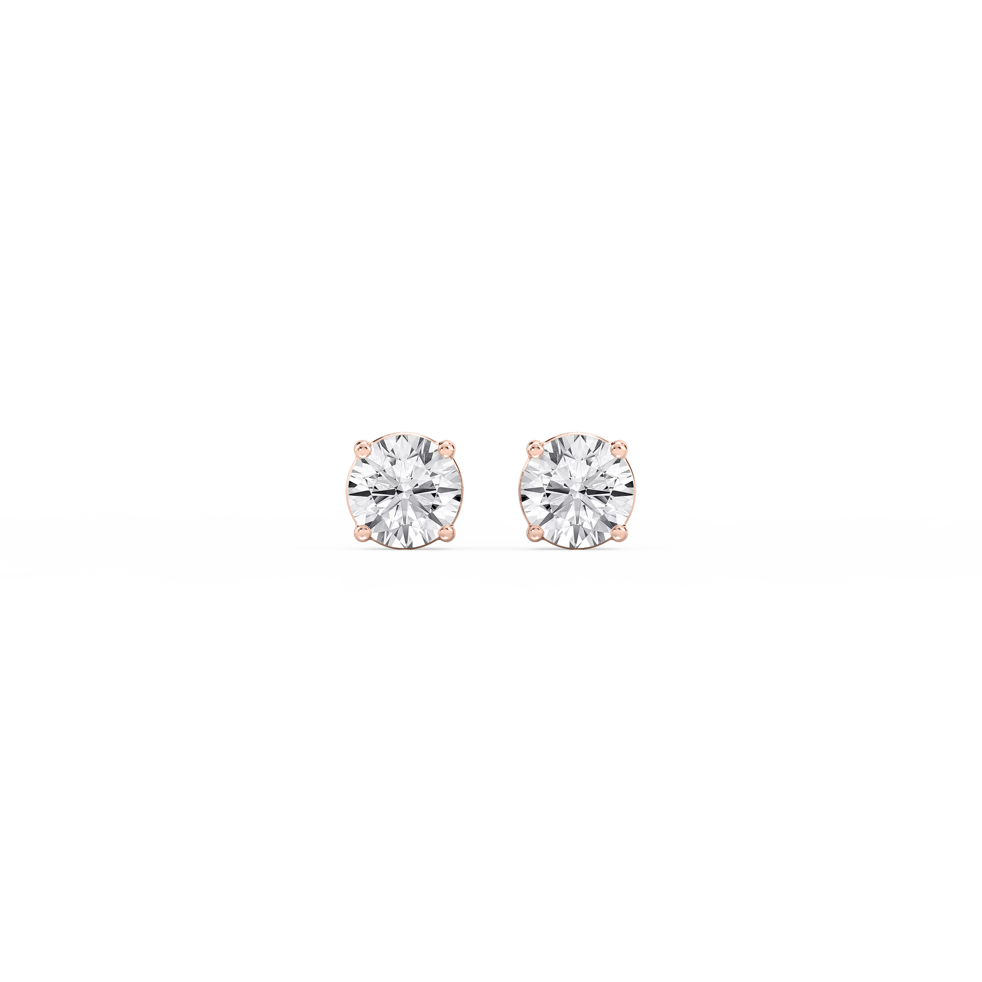 Lovea Mia Ohrstecker Schraubverschluss – Rundschliff – Roségold