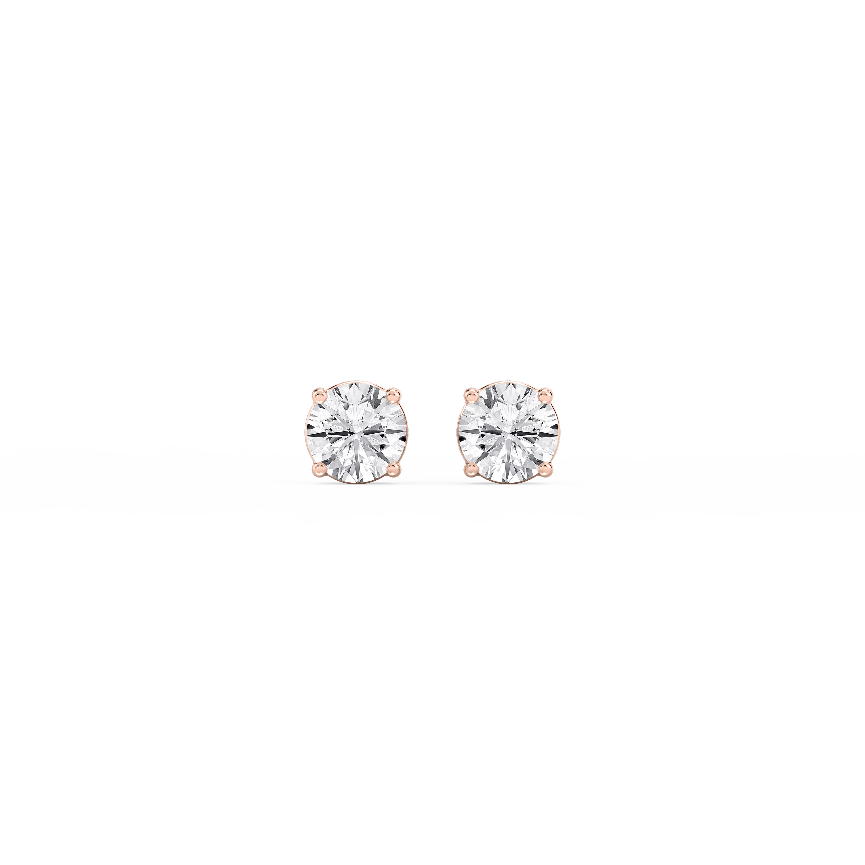 Lovea Mia Ohrstecker Schraubverschluss – Rundschliff – Roségold