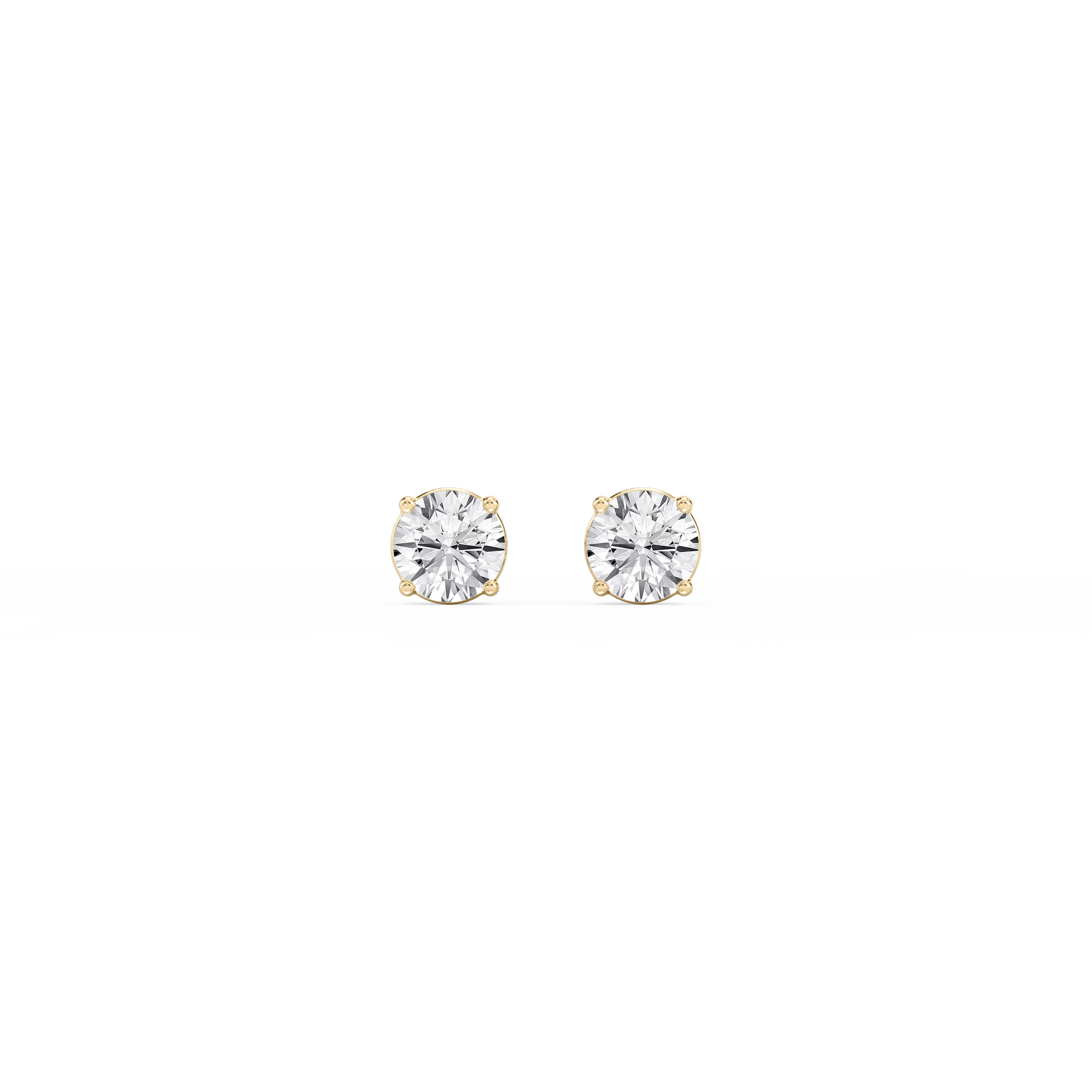 Lovea Mia Ohrstecker Schraubverschluss – Rundschliff – Gelbgold