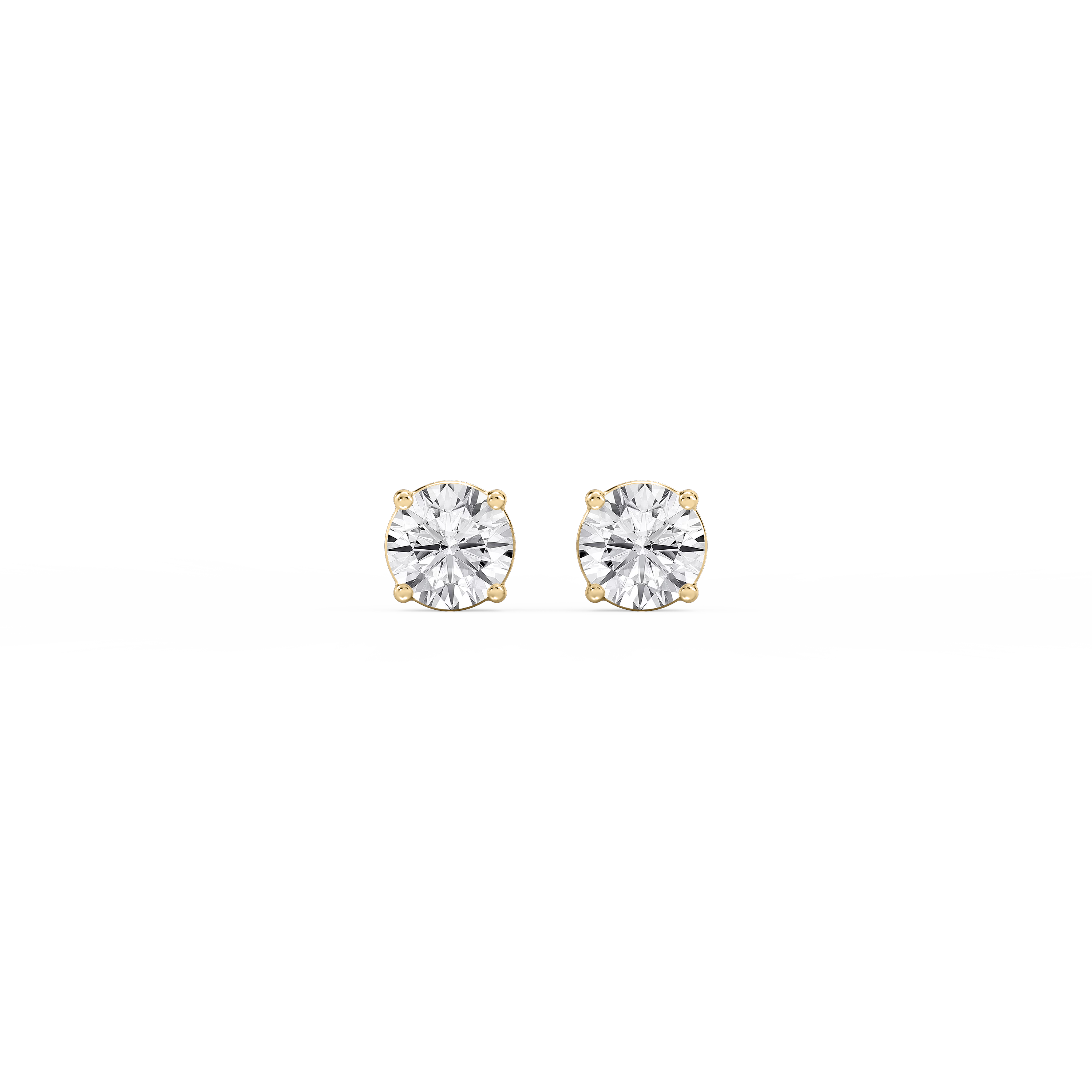 Lovea Mia Ohrstecker Schraubverschluss – Rundschliff – Gelbgold
