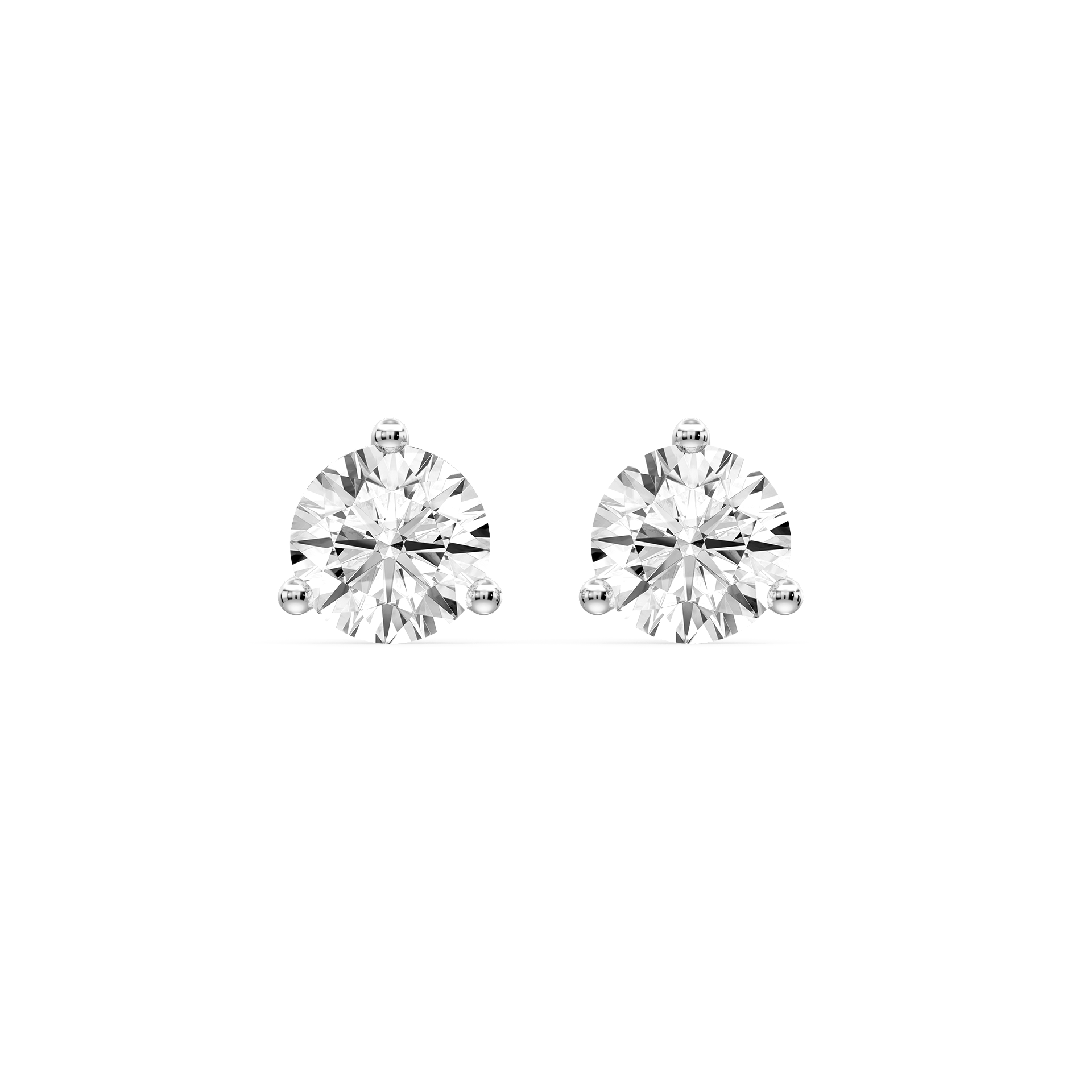 Lovea Nora Ohrstecker Sicherheitsverschluss – Rundschliff – Weißgold