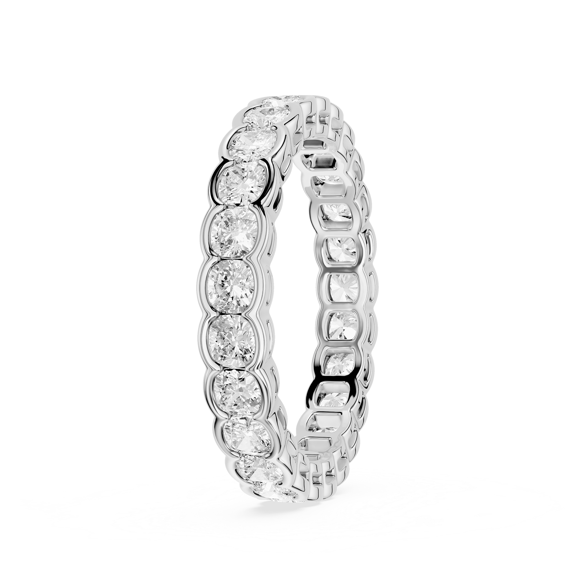 Lovea Paula Eternity Ring Kissenschliff – Weißgold