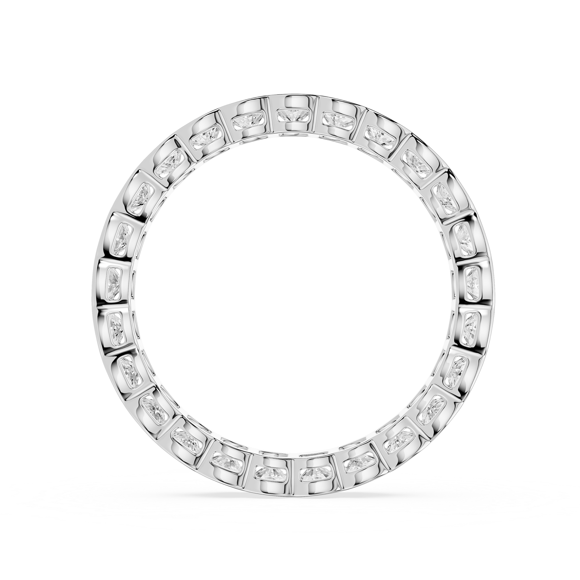 Lovea Paula Eternity Ring Kissenschliff – Weißgold