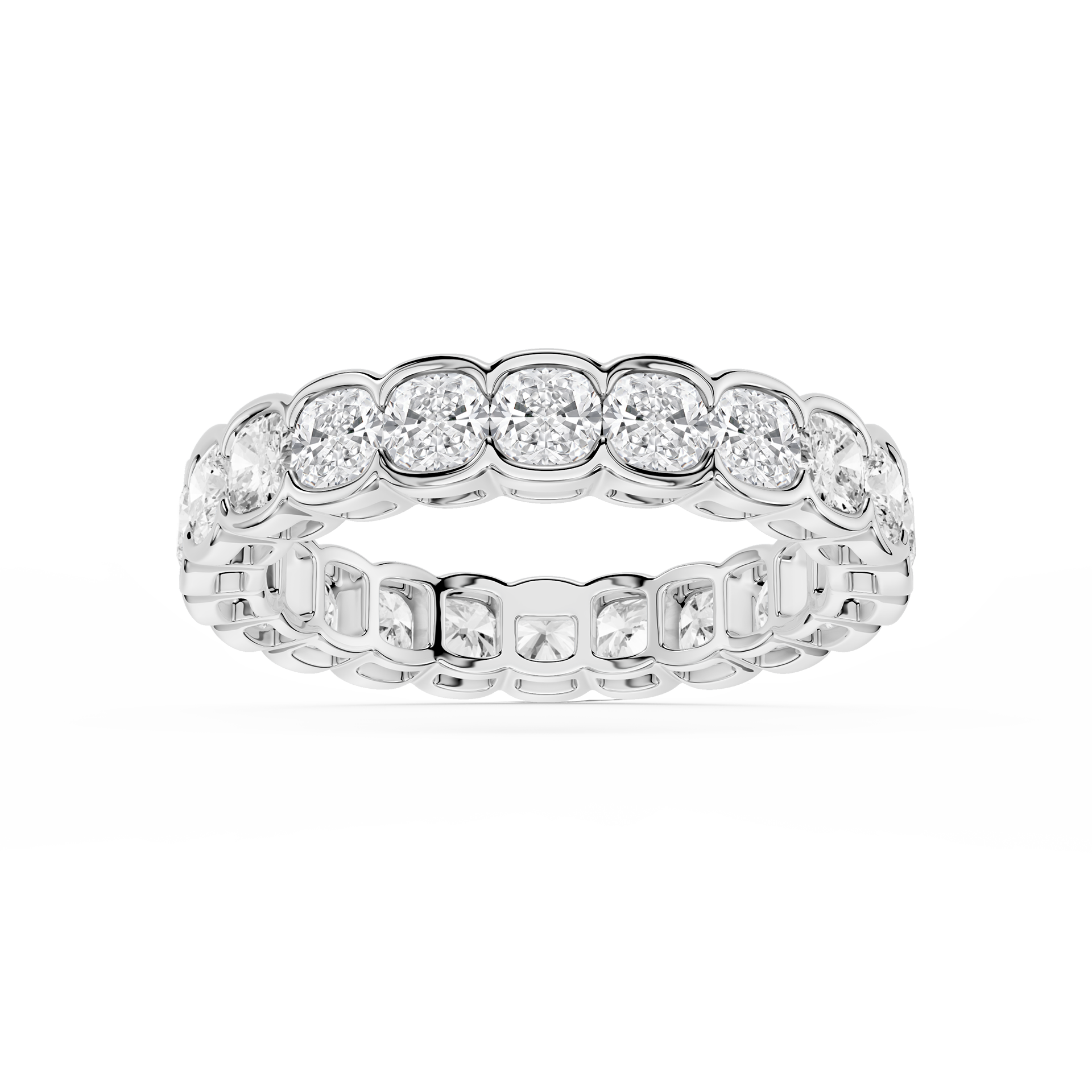 Lovea Paula Eternity Ring Kissenschliff – Weißgold