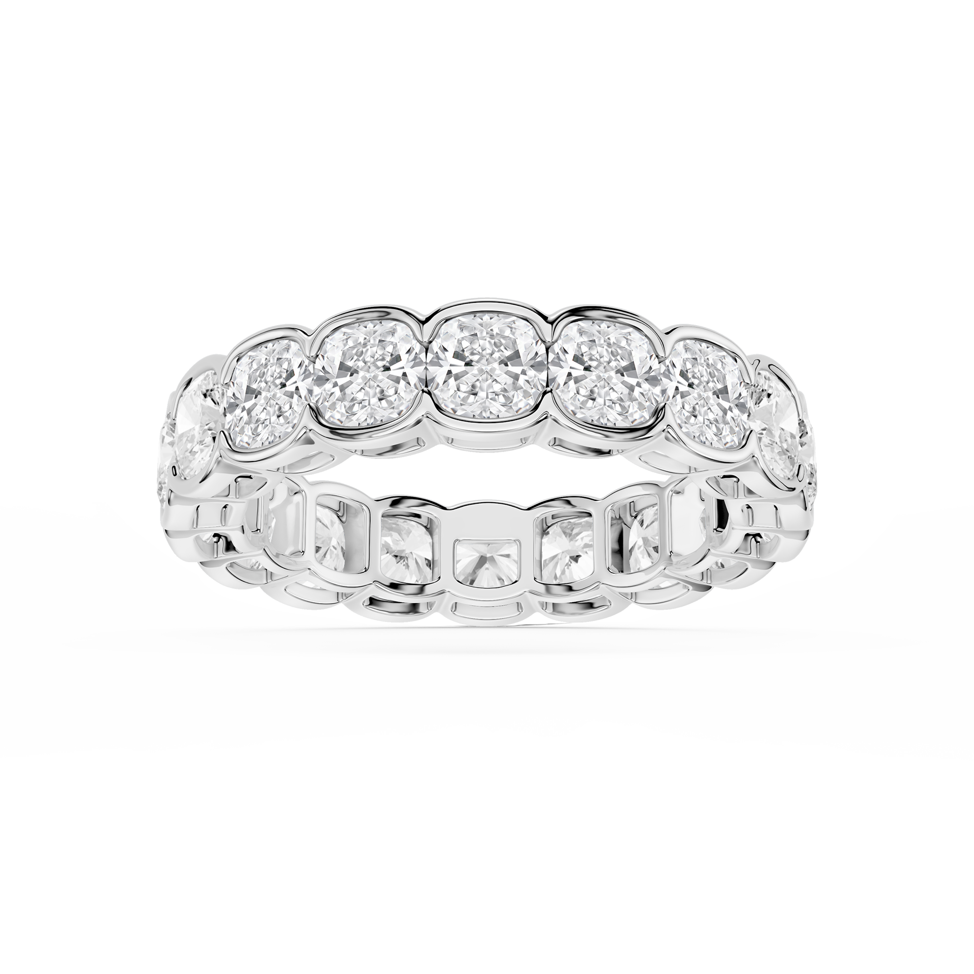 Lovea Paula Eternity Ring Kissenschliff – Weißgold