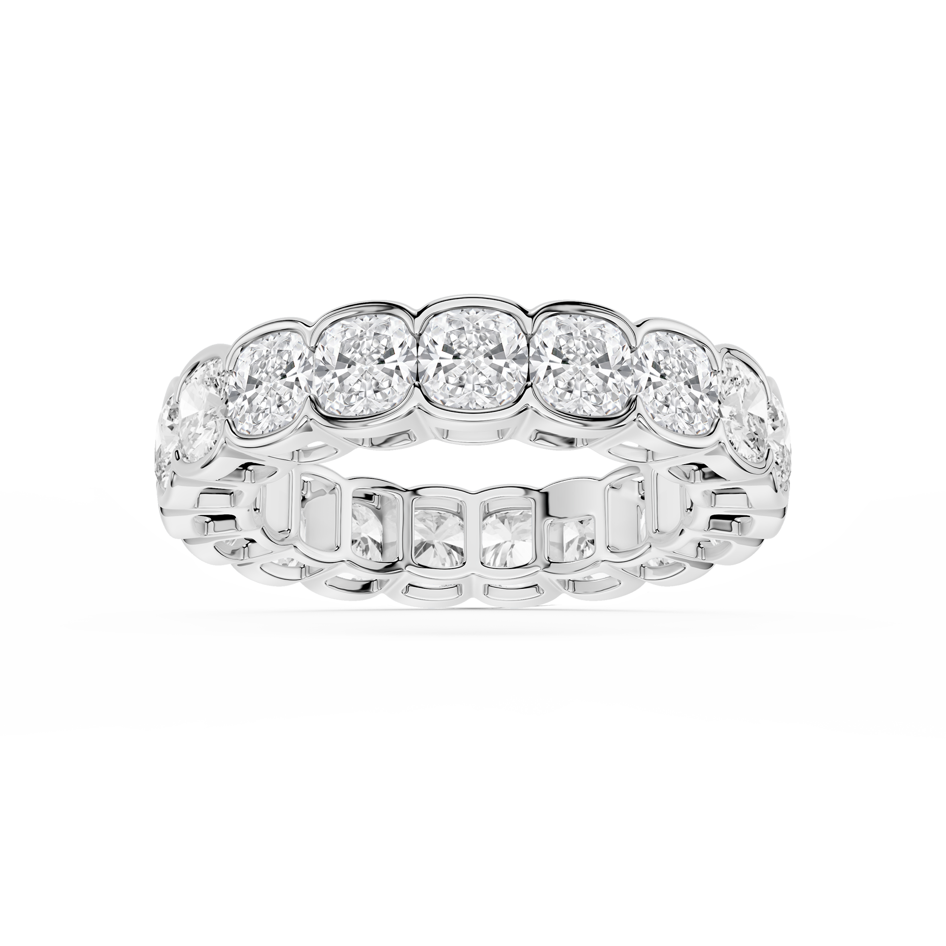 Lovea Paula Eternity Ring Kissenschliff – Weißgold