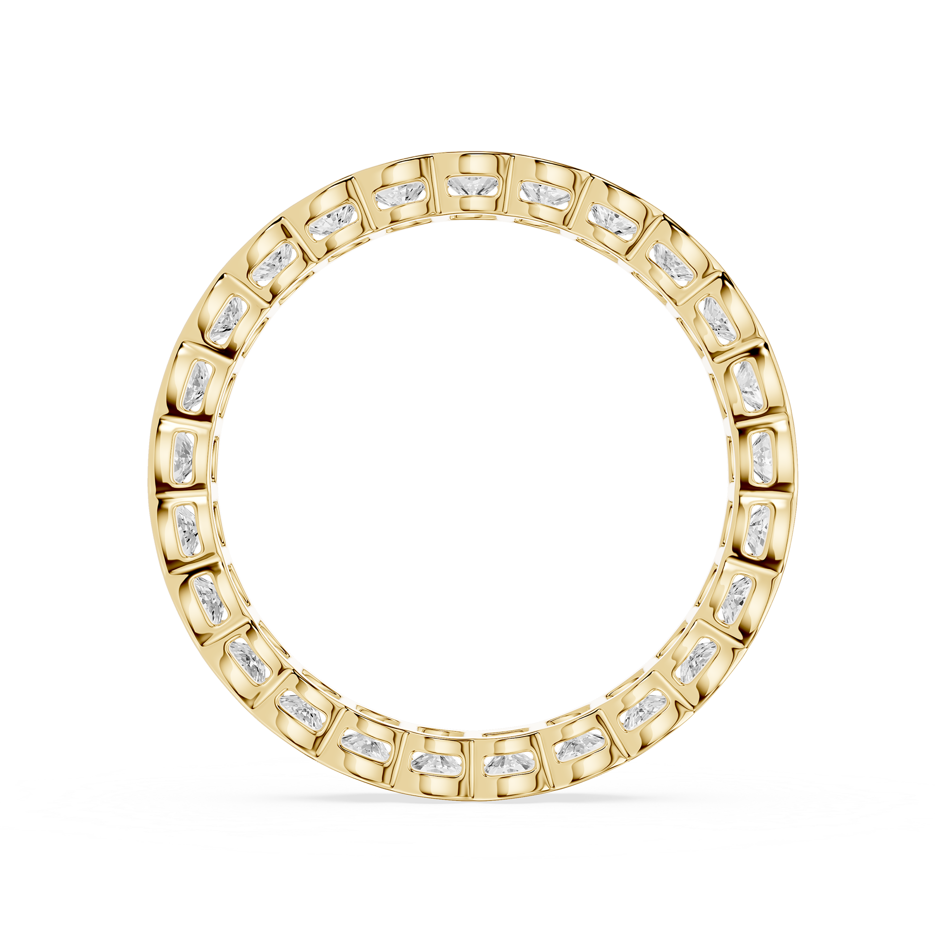 Lovea Paula Eternity Ring Kissenschliff – Gelbgold