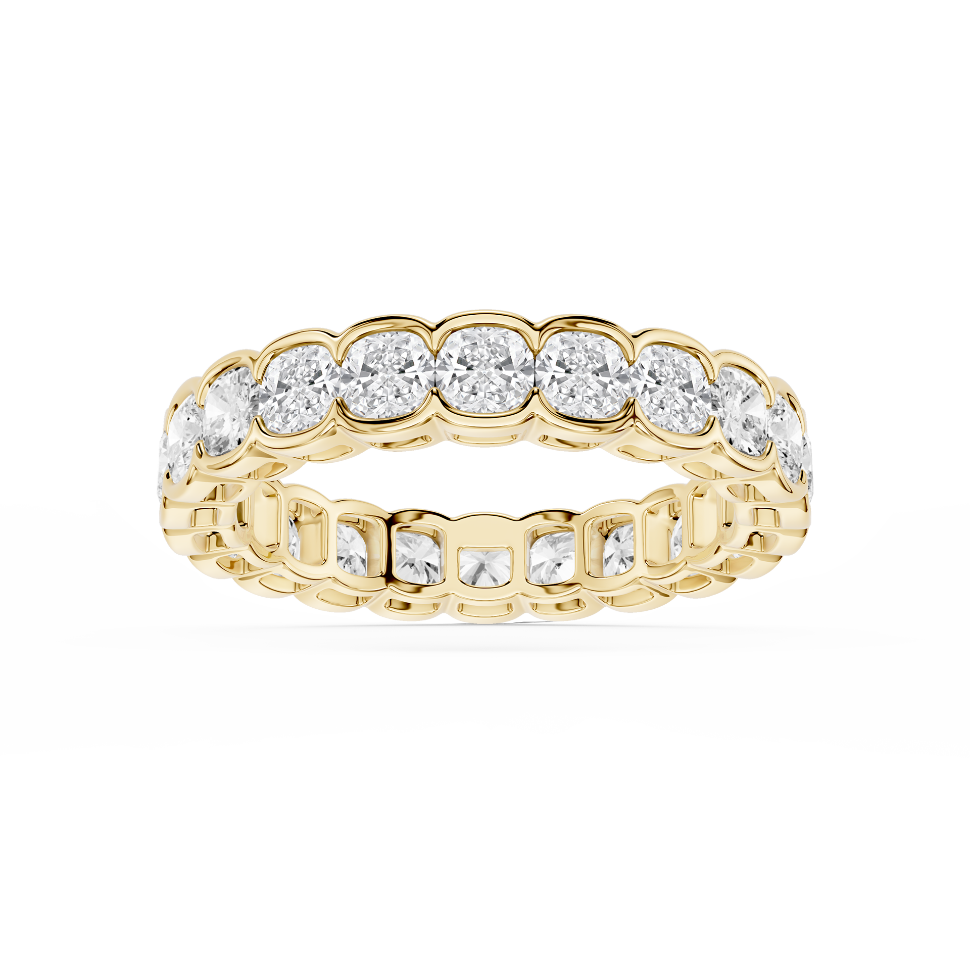 Lovea Paula Eternity Ring Kissenschliff – Gelbgold