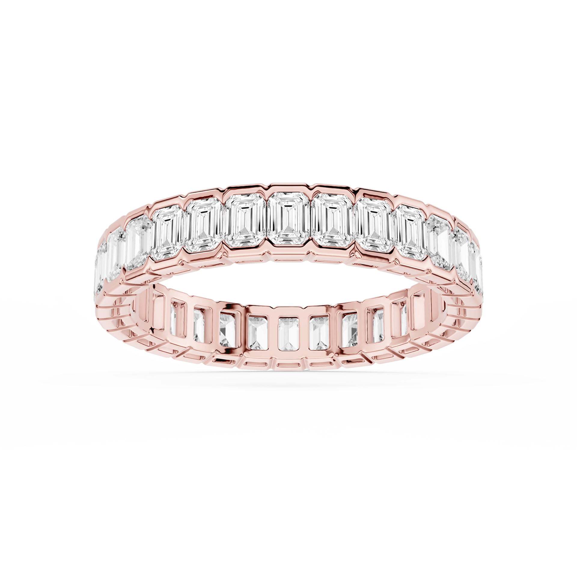 Lovea Paula Eternity Ring Smaragdschliff – Roségold