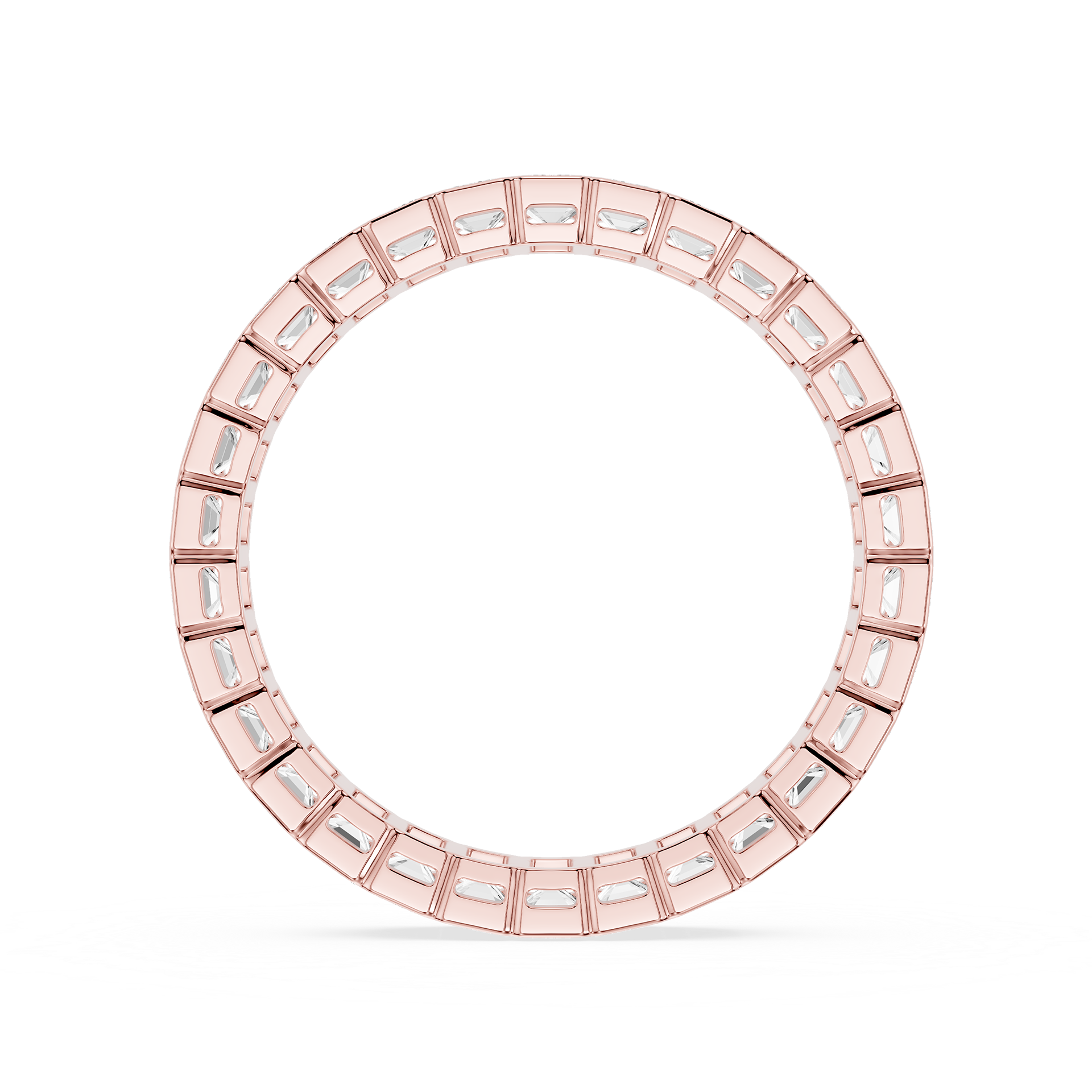 Lovea Paula Eternity Ring Smaragdschliff – Roségold