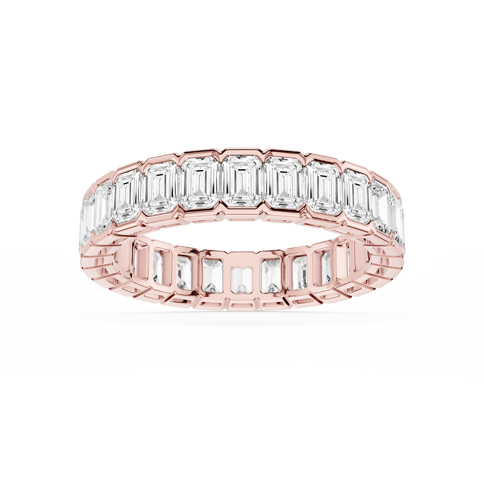 Lovea Paula Eternity Ring Smaragdschliff – Roségold