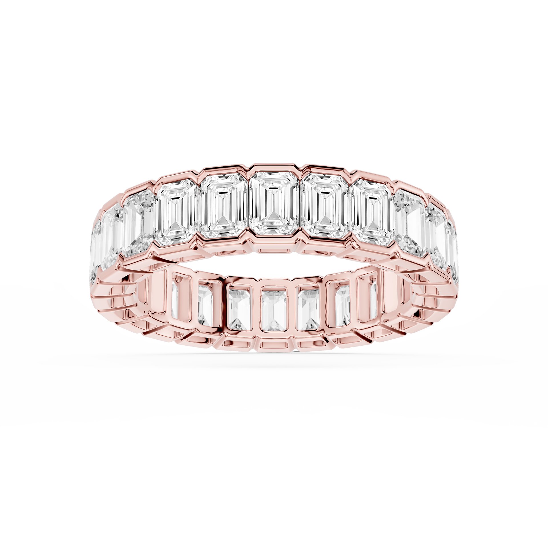Lovea Paula Eternity Ring Smaragdschliff – Roségold