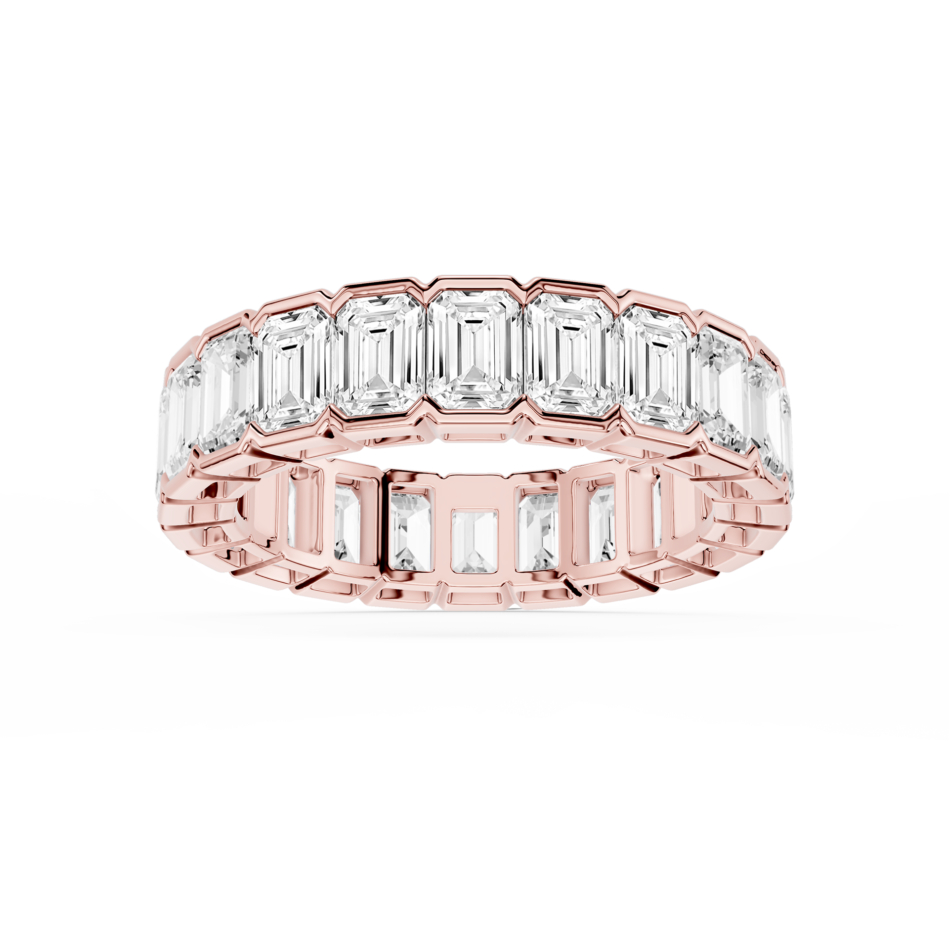 Lovea Paula Eternity Ring Smaragdschliff – Roségold