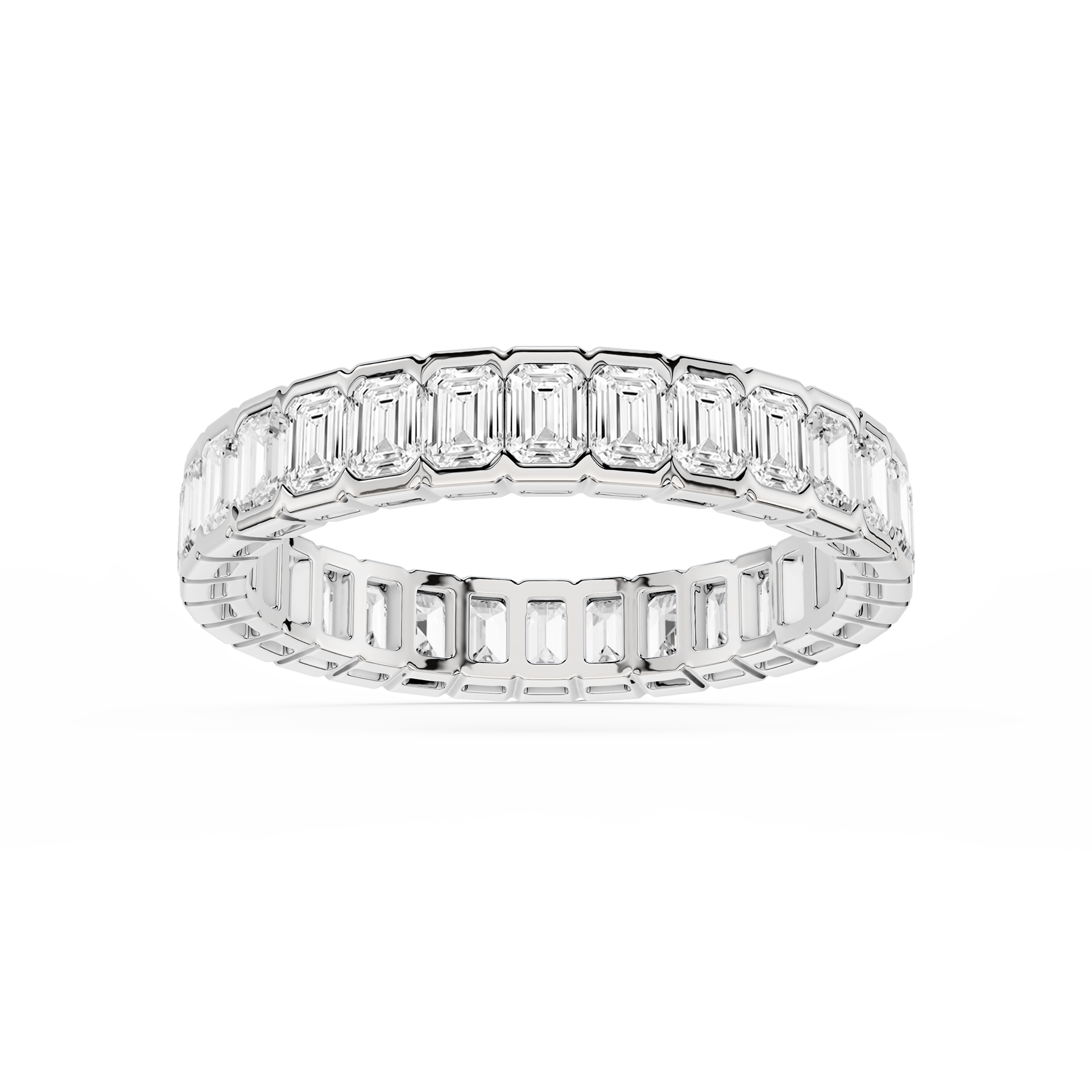 Lovea Paula Eternity Ring Smaragdschliff – Weißgold